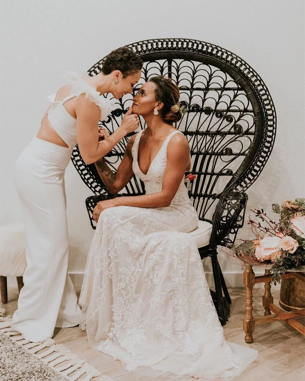 QUEENS 🌈 
That&rsquo;s the caption. 

Photo by @studioxiiiphotography / @queergriefclub 
Planner/Design: @DawnMauberret 
Venue: @tumbleweedsanctuary 
Wardrobe: @floravere
Floral @studiokatefloral
Jewelry: @giacomellijewelry
HMU: @cristinaglams_bride