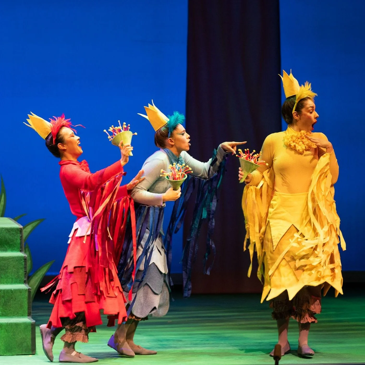 "More bubbly G &amp; S is high on the pedestal with a trio of sweet-voiced honeyeaters (Erin Absalom, Chloe Taylor and Ashley Chua) drinking up their wattle cups and singing to Three Little Maids From School Are We from The Mikado."

Review
