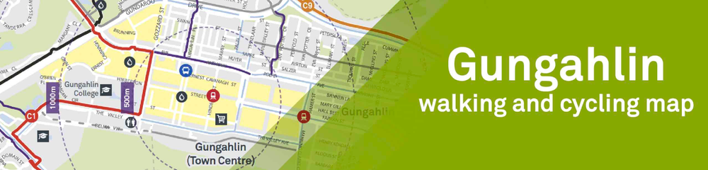 Gungahlin walking and cycling map