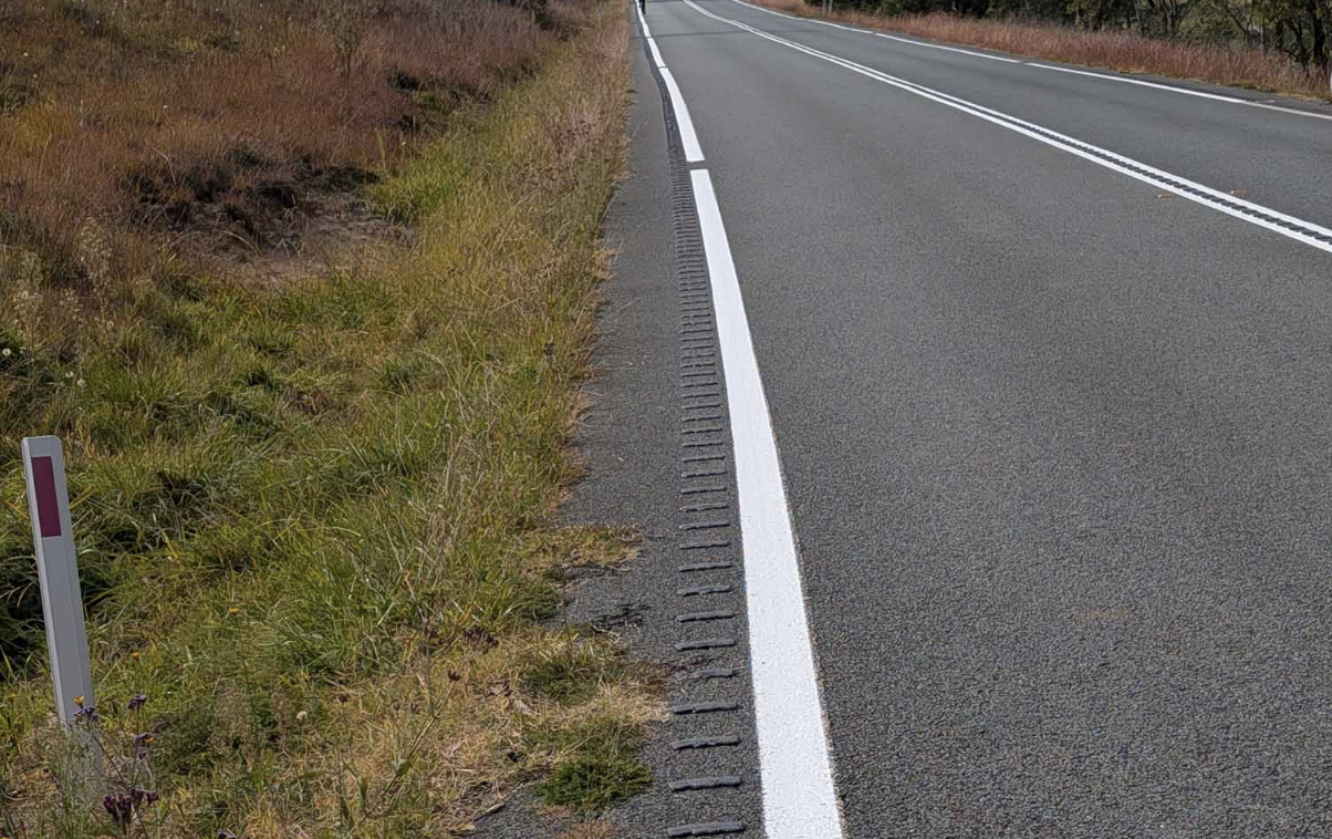 Cyclists Raise Safety Concerns After Cotter Road Rumble Strip Installation
