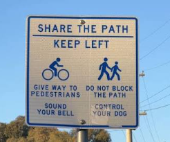 A friendly reminder about sharing Canberra’s shared paths