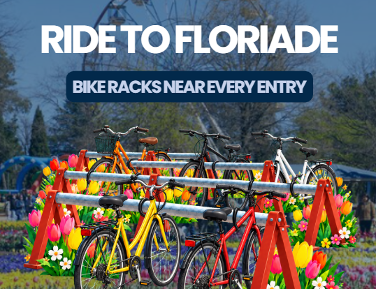 The best parking spot at Floriade has two wheels