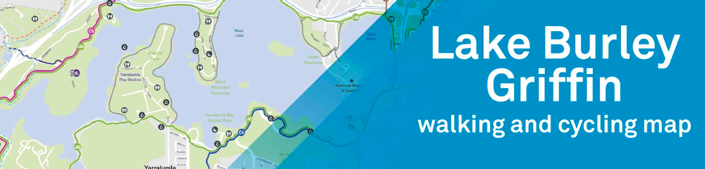 Lake Burley Griffin walking and cycling map