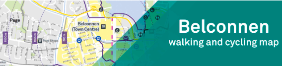 Belconnen walking and cycling map