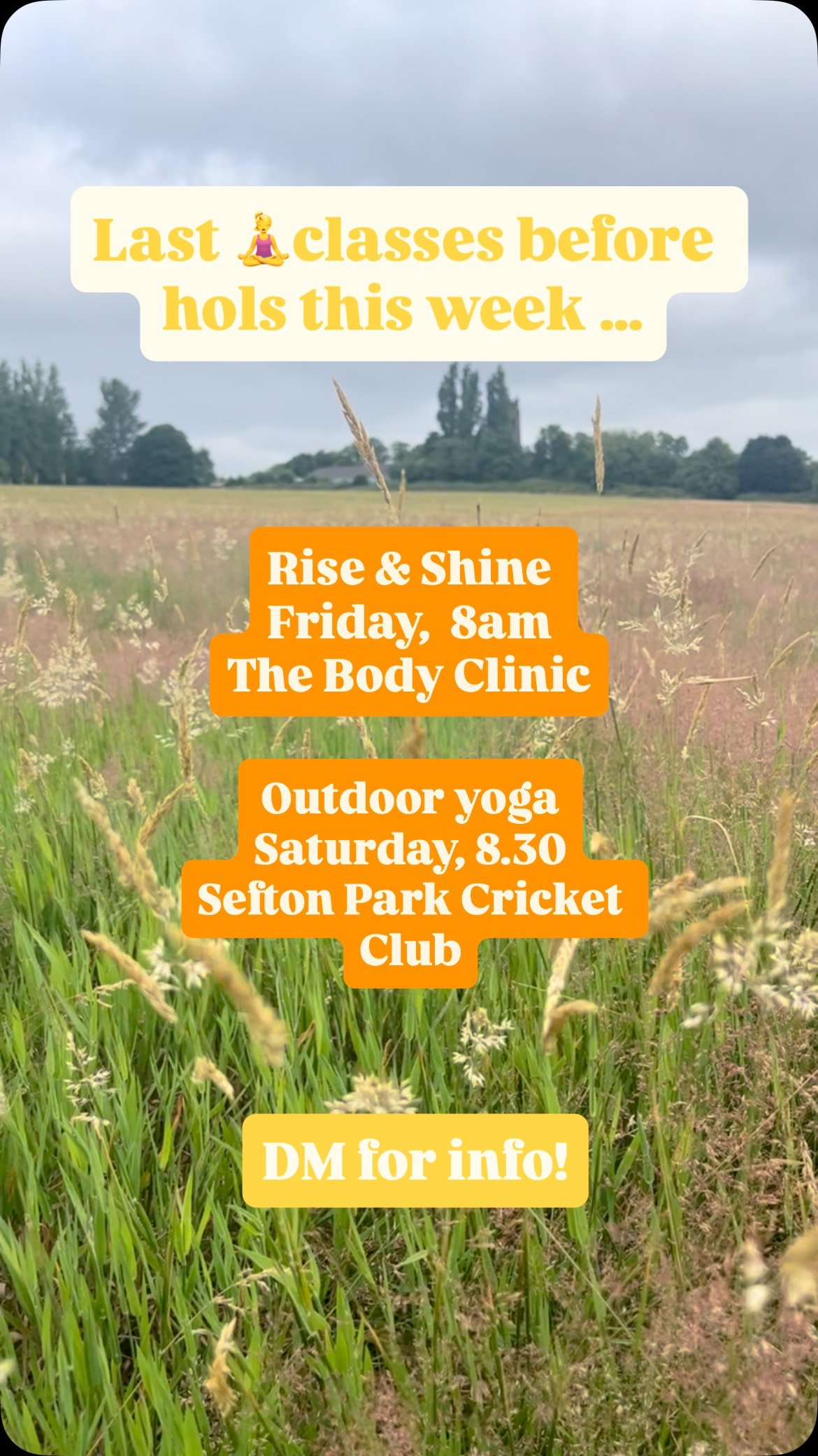 This week’s yoga classes …
.
Are you free to join us?
.
All welcome, beginner friendly.
.
Friday’s class is open for booking over on the website.
.
Saturday morning’s outdoor practice is pay-what-you-feel, please bring cash