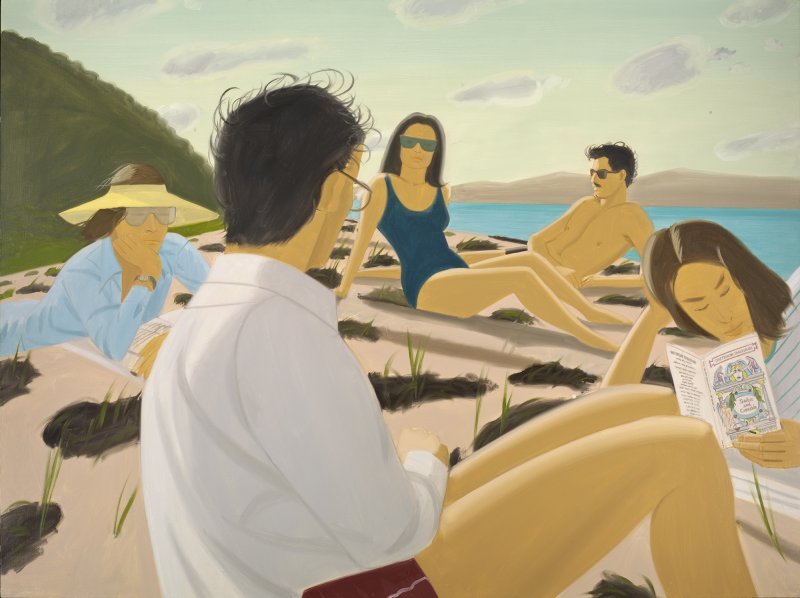 Alex Katz Round Hill 1977 Oil on canvas. 180 x 244 cm Los Angeles County Museum of Art, Gift of Barry and Julie Smooke