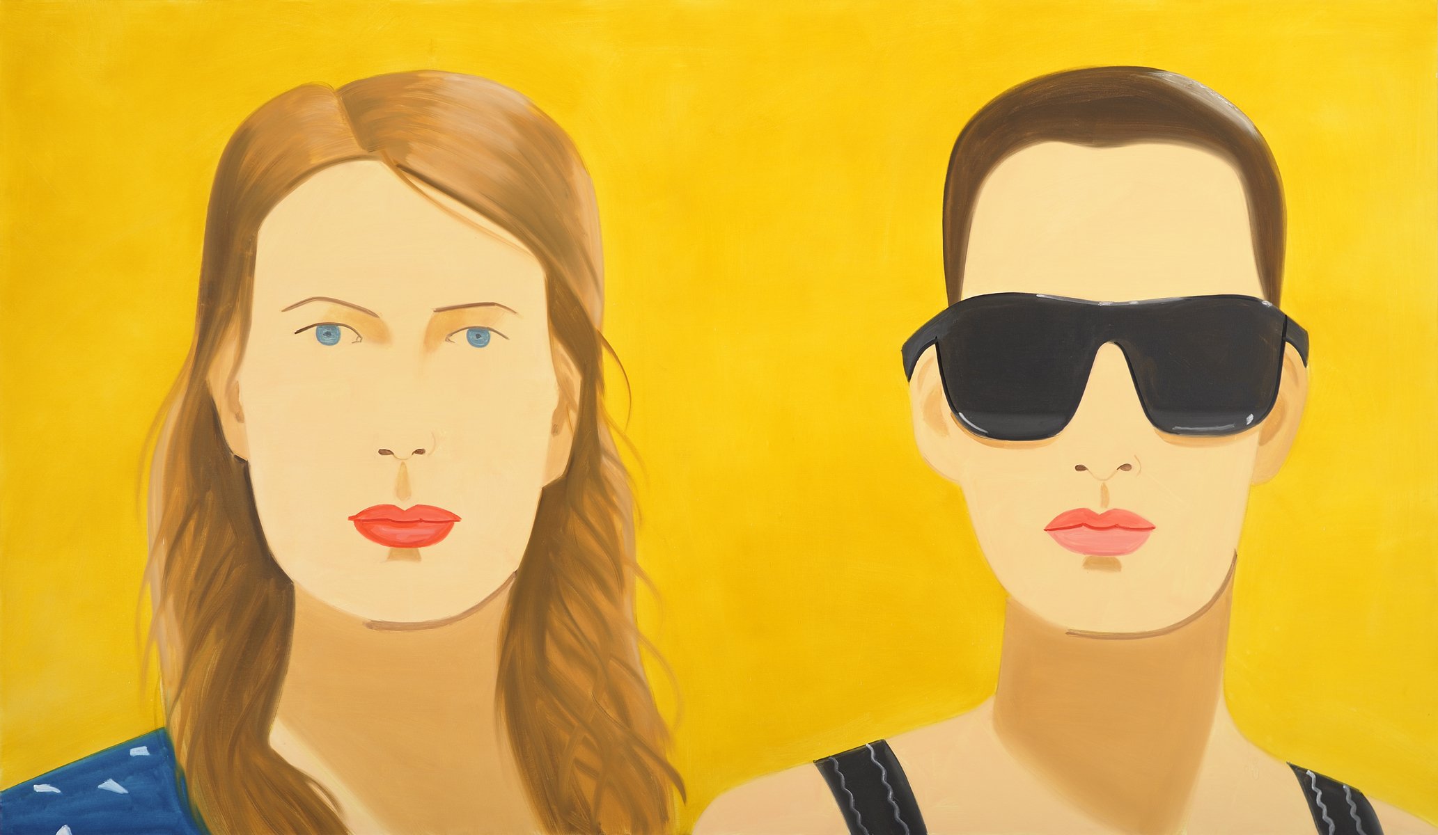 Sharon and Vivien, 2009 Oil on linen 84 x 144 inches Collection of the artist