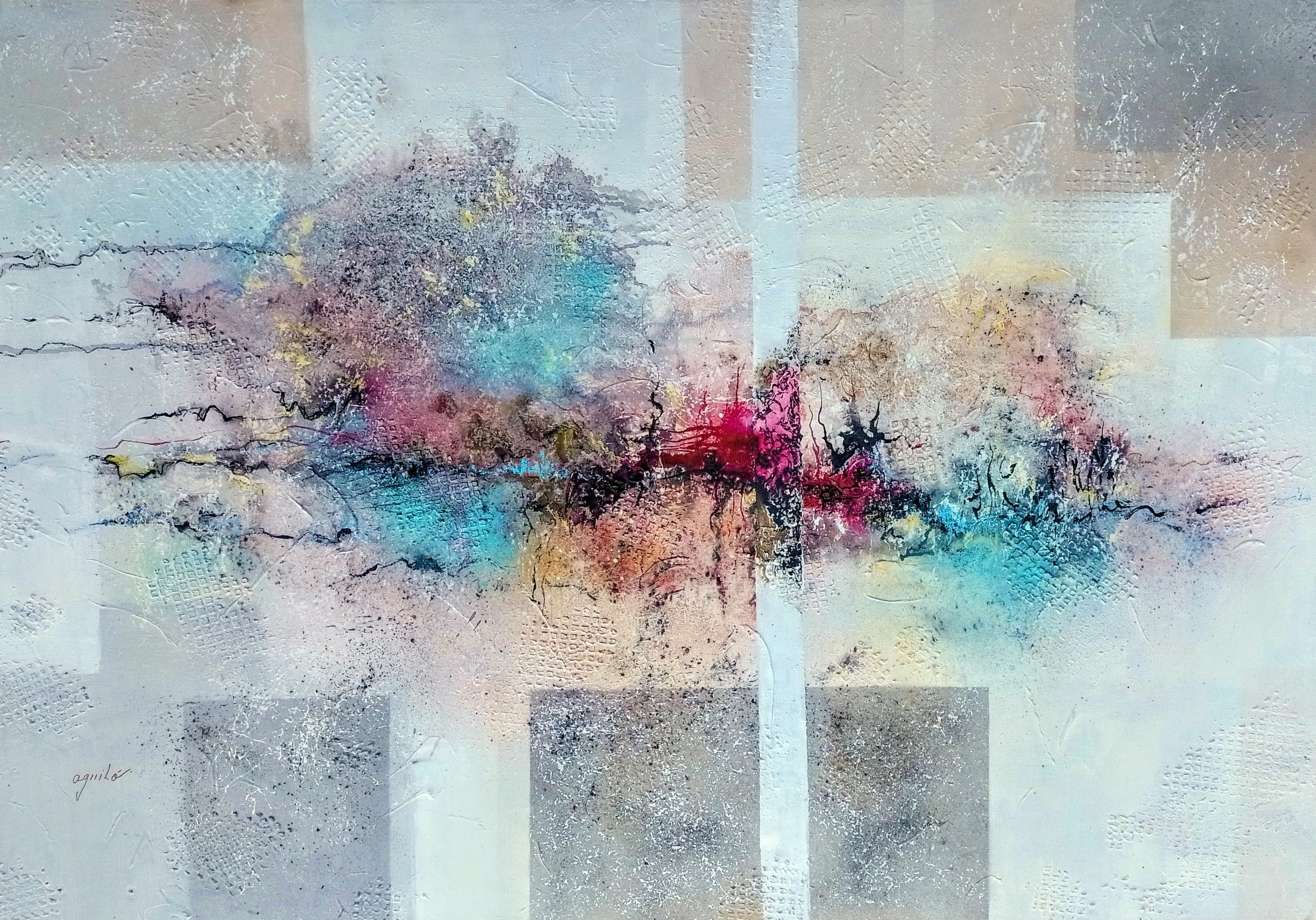 de la serie Kairos 015, acrylic on canvas, año 2024, 100x150