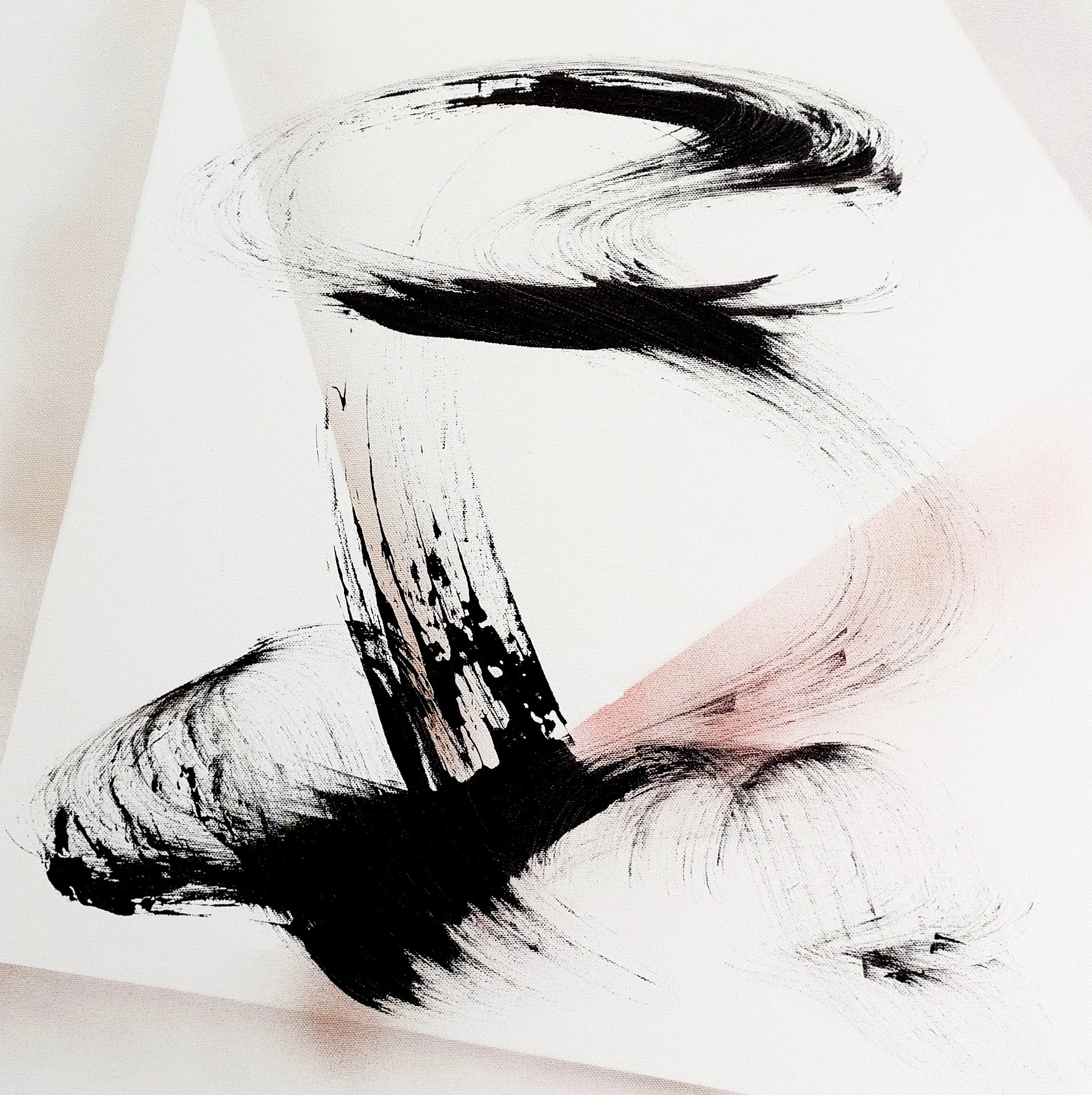 Fragment of a Memory, 2025. Acrylic and spraypaint on canvas, 50 x 50cm