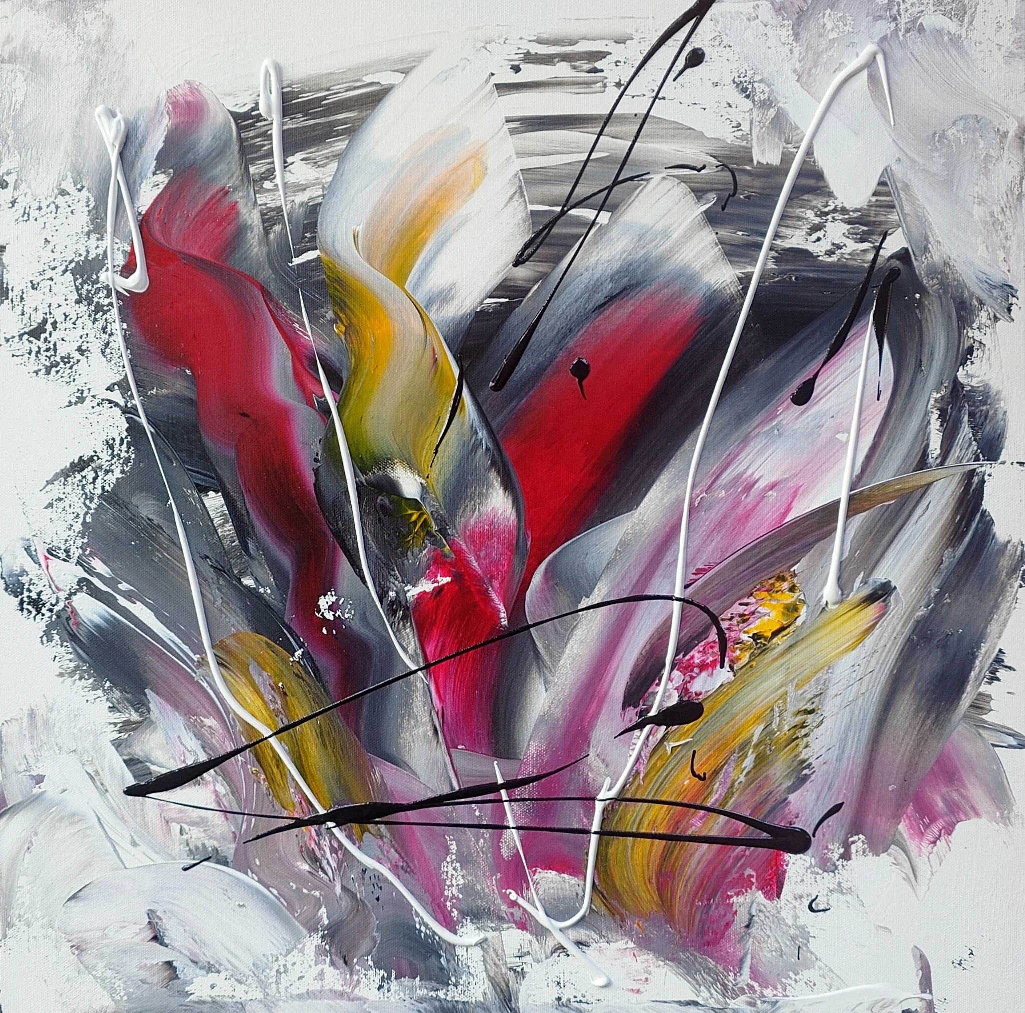 Whispers of Light and Shadow, 2024. Acrylic on canvas, 50 x 50cm