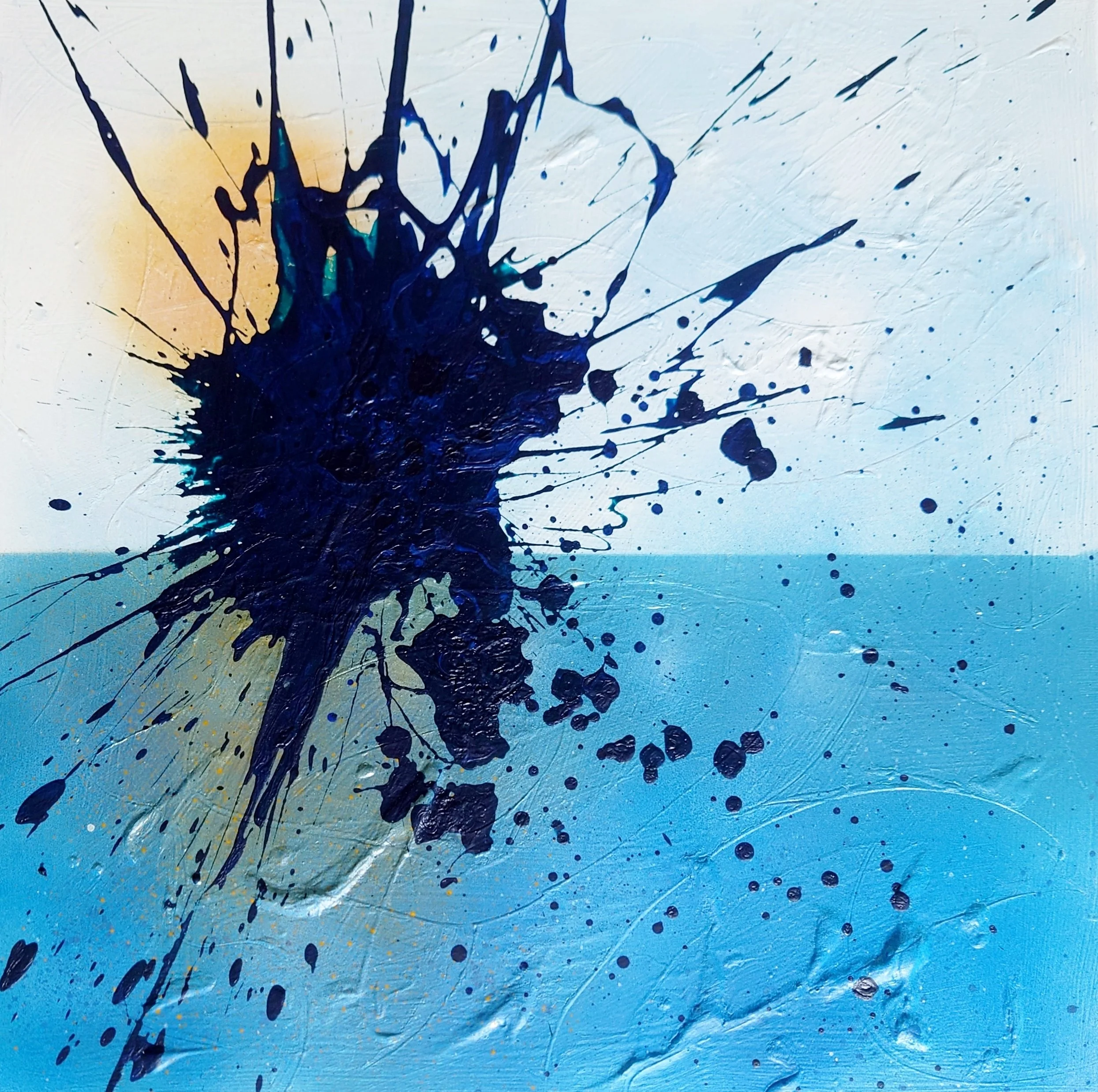 Where is the Sun? 2022. Acrylic and spraypaint on canvas, 50 x 50cm