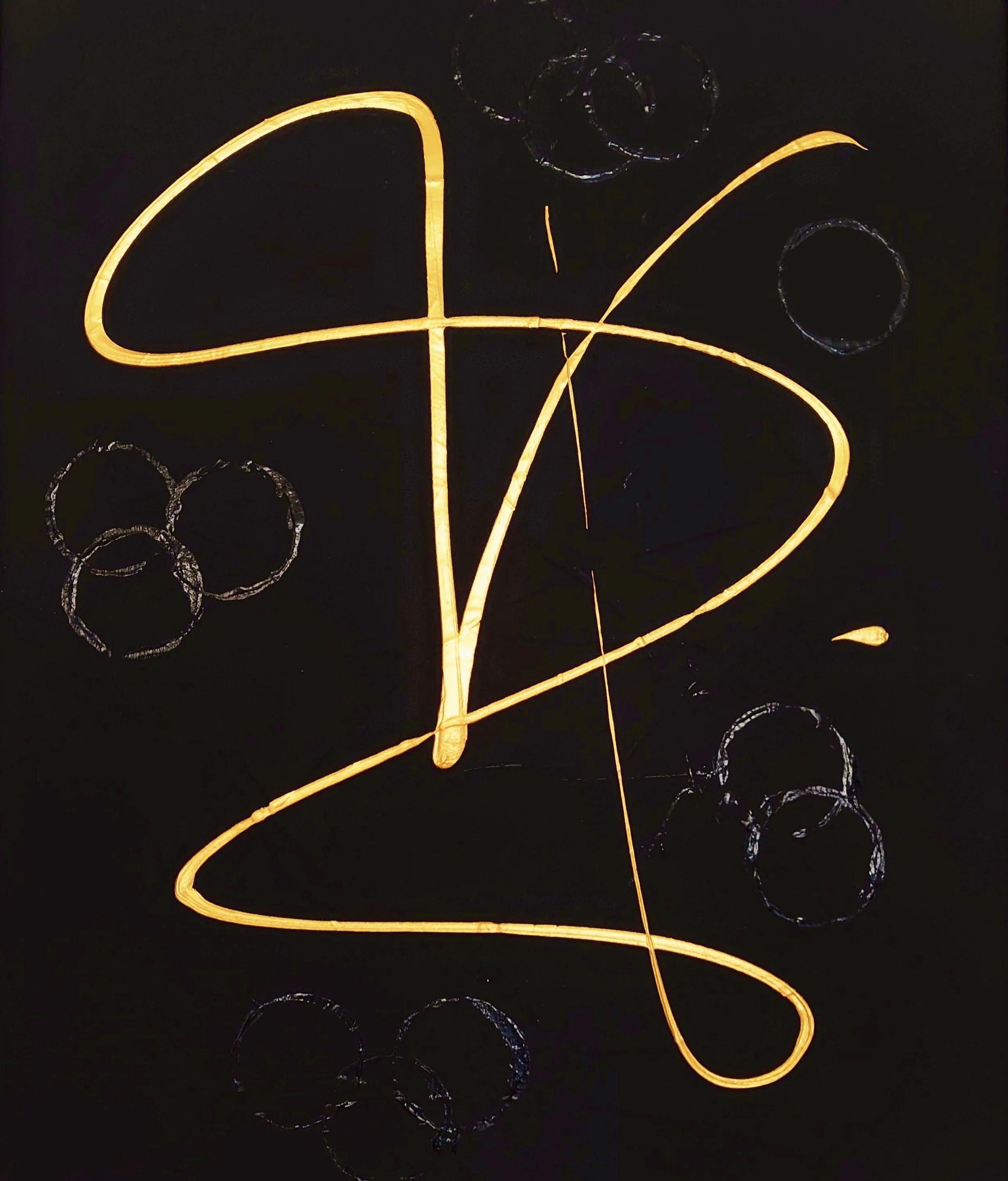 Alpha &amp; Omega, 2020. Acrylic on paper, 50 x 60cm