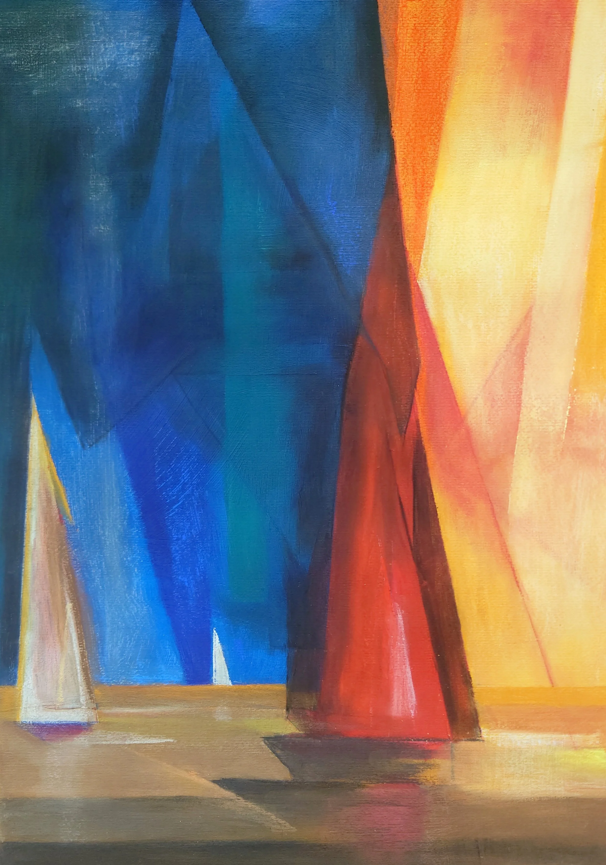 The Sea of Tranquility, 2017. Pastels on paper, 50 x 70cm