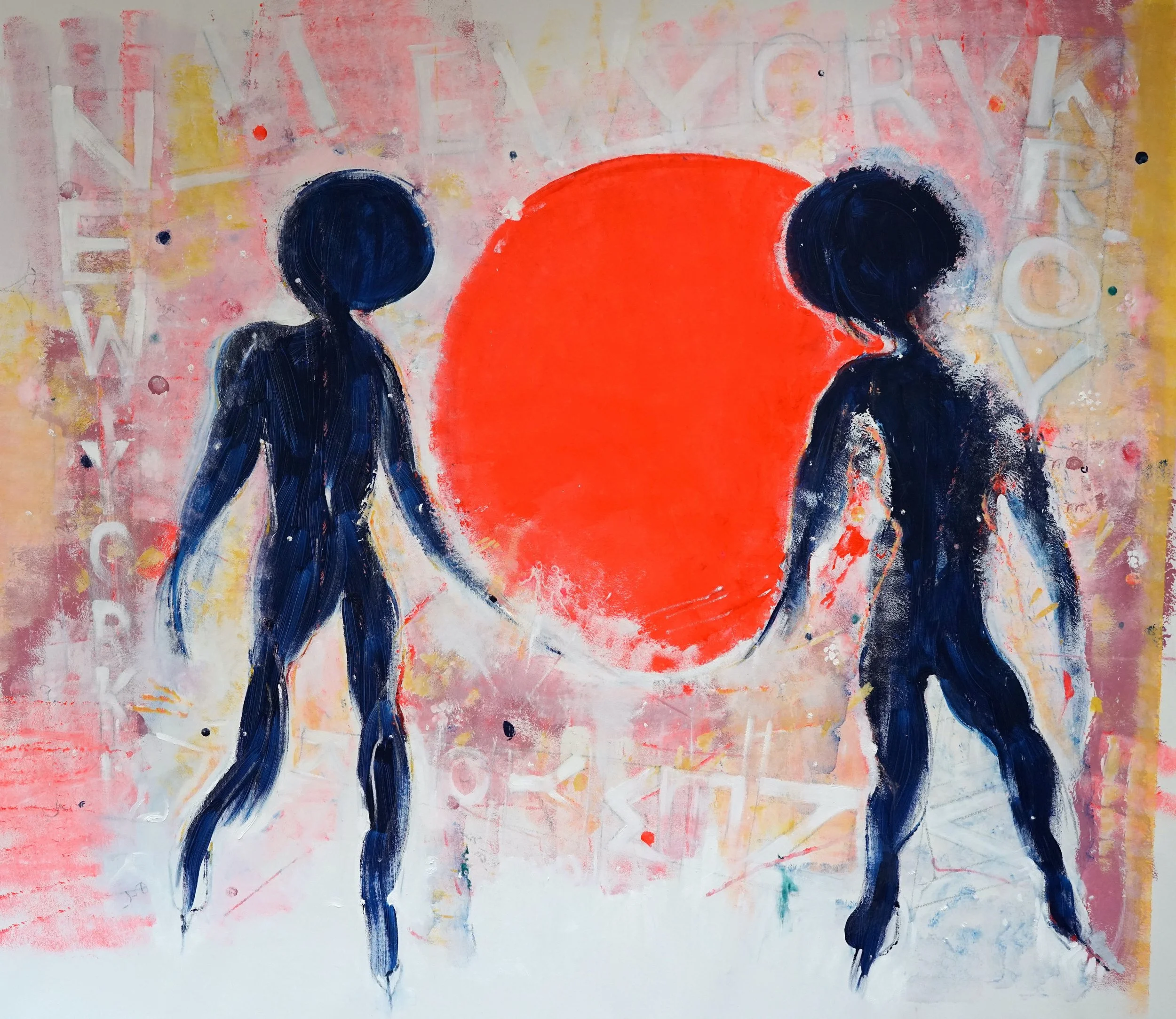 New York, New York! 2023. Mixed media on canvas 150x180cm