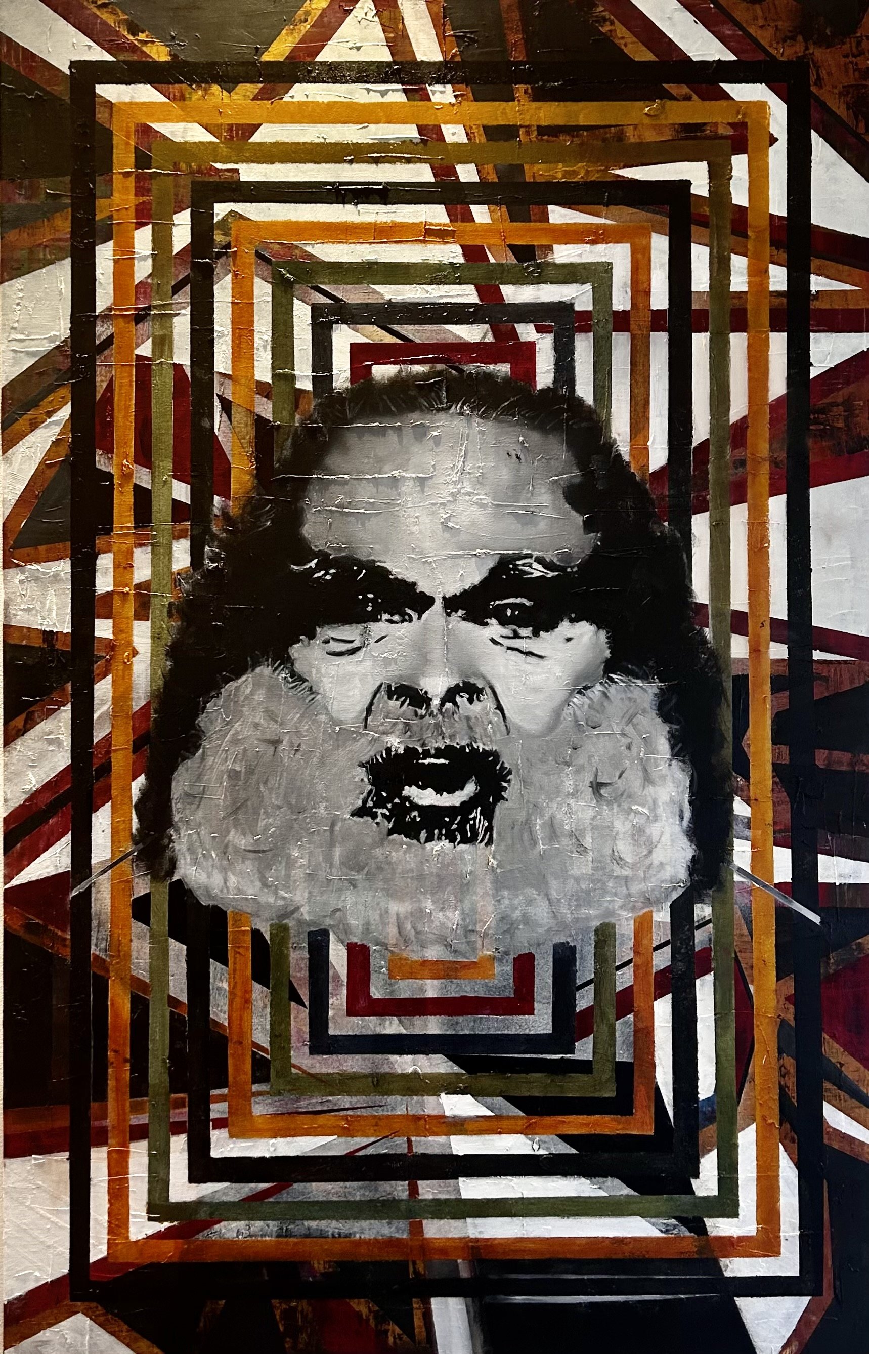 Aborigine peopel 2025, oil on canavas, 150x90 cm