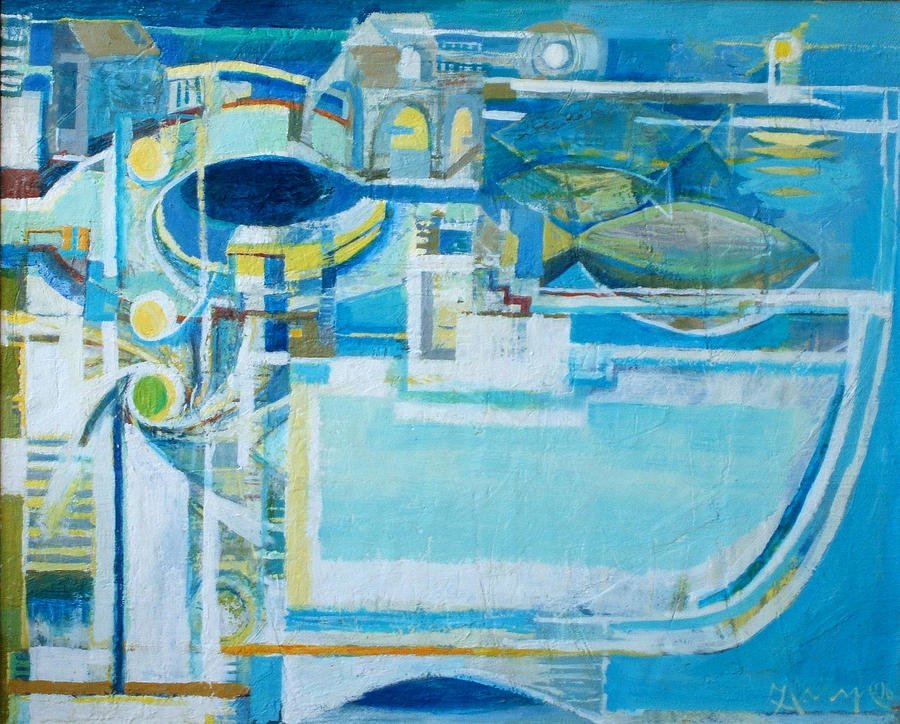 Nikolay Marinov “ Sea sity “, 36X45cm, oil on canvas, 2019