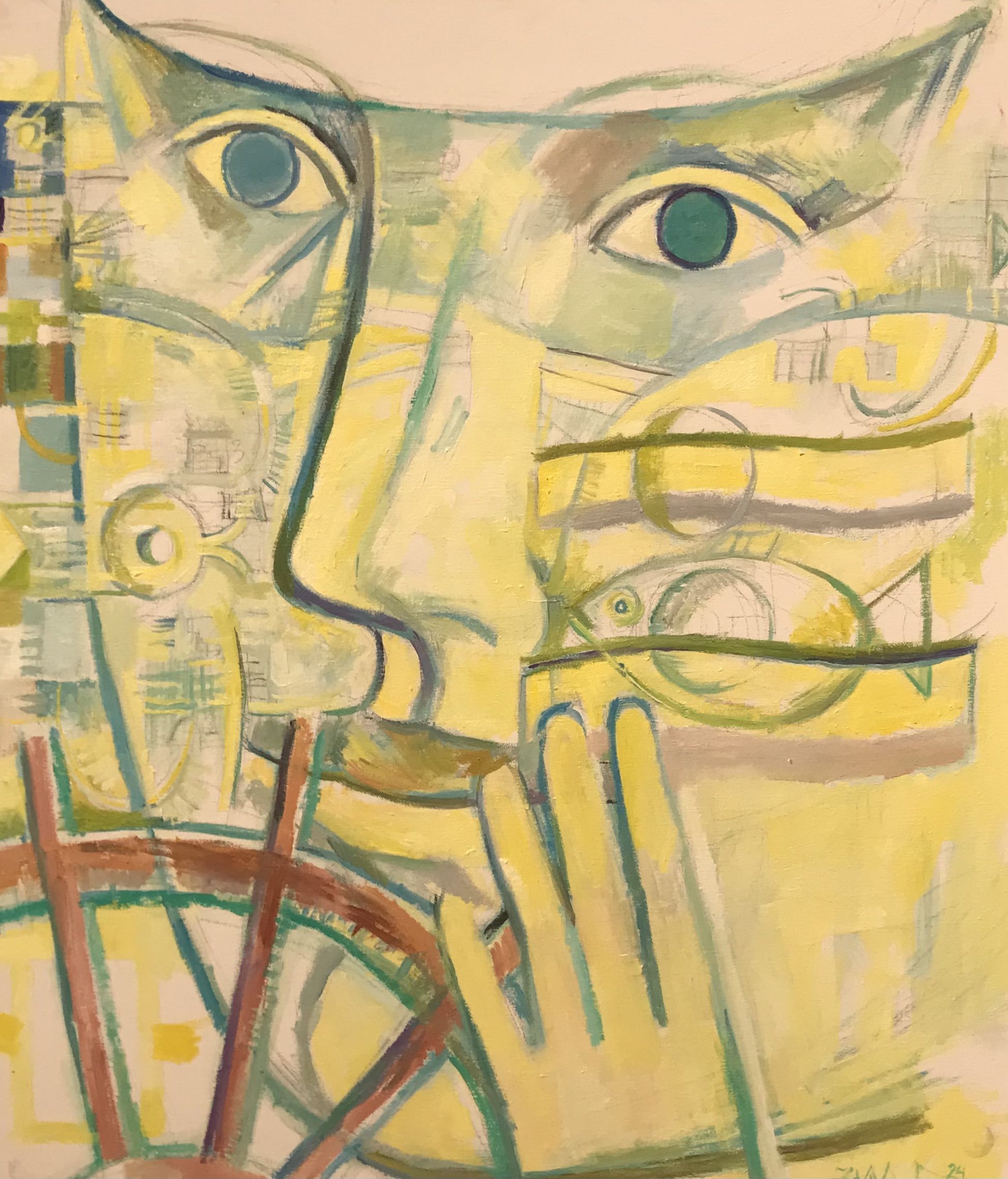 Nikolay Marinov “ Capitan “, oil on canvas , 70x60cm, 2024