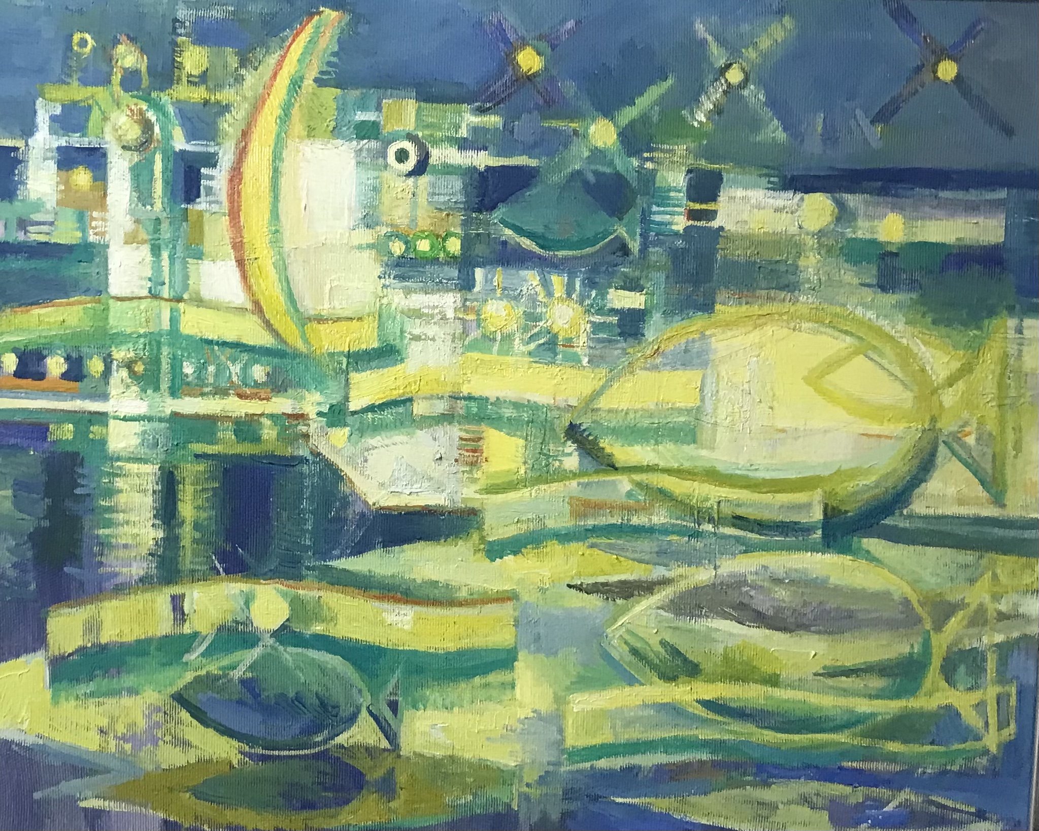 Nikolay Marinov “ Moon light harbour “, 36X46cm, 2022