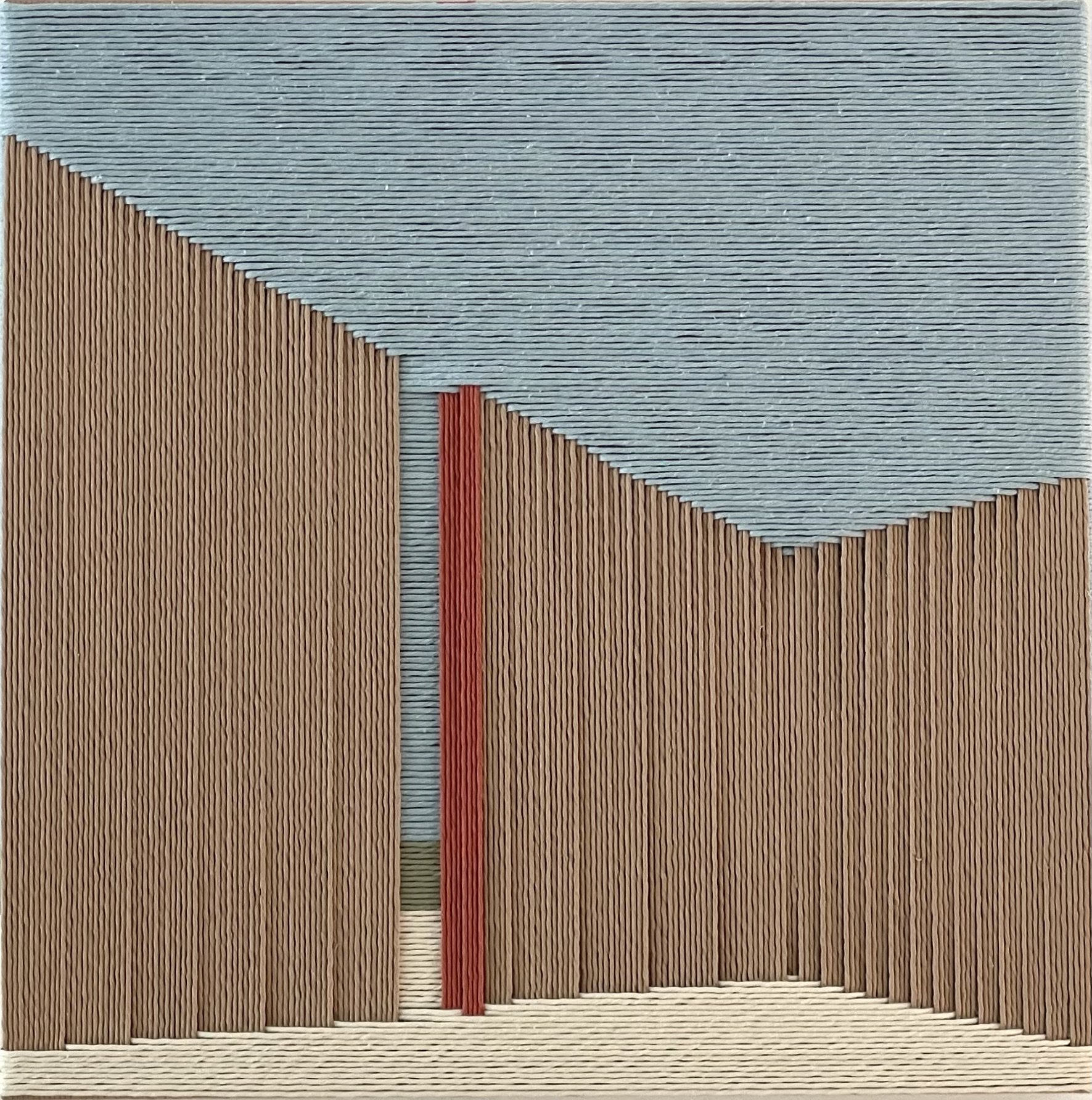 Pateo, 2024, cotton tread on fir wood frame, 50x50cm