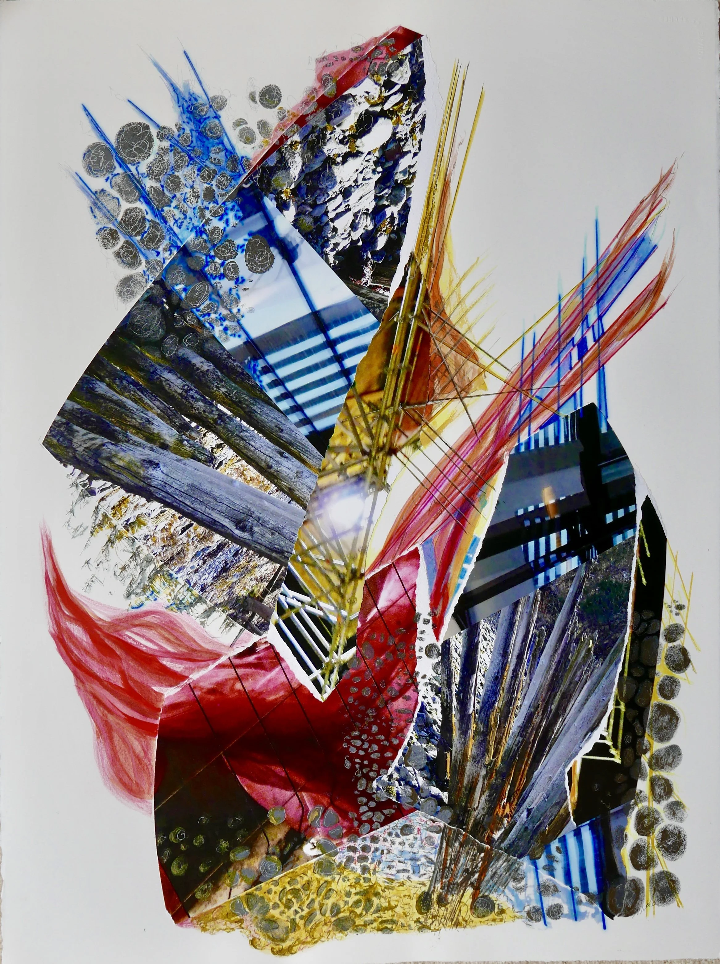 Coruscation, photocollage on paper, 2017, 65x76 cm.