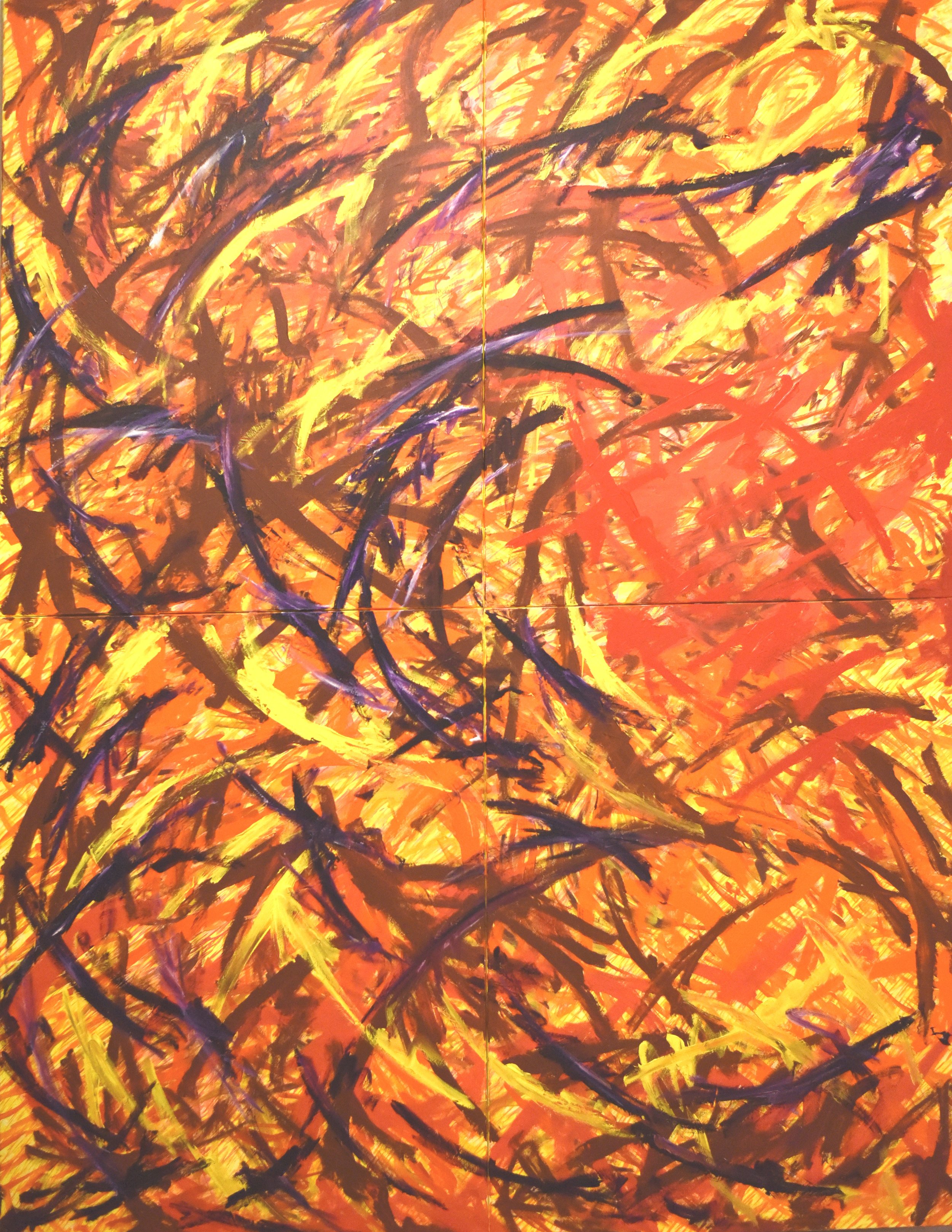 LIFE CRADLE 2023 ACRYLIC ON CANVAS 232 X 178 CM