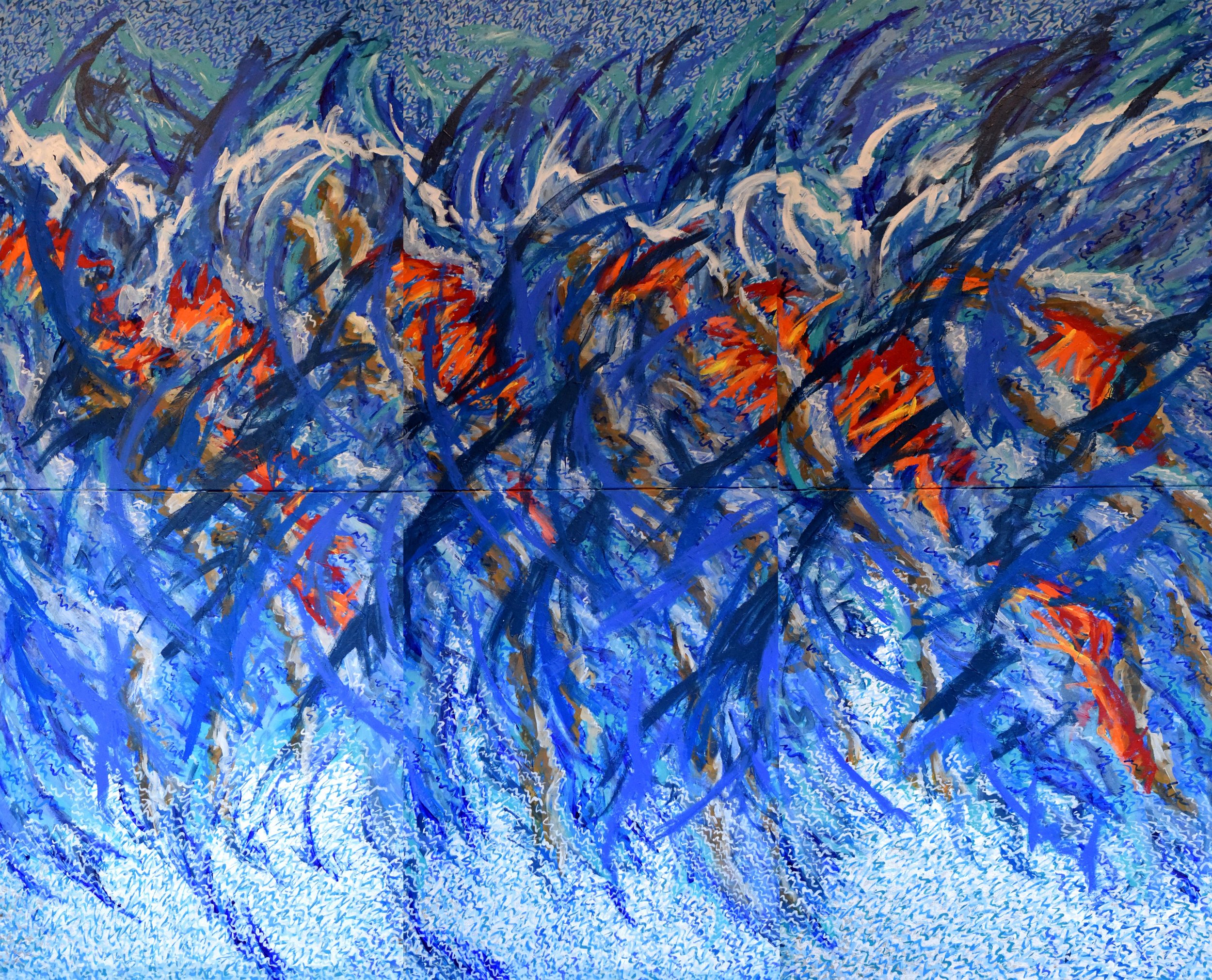 WATER CRYING 2022 ACRYLIC ON CANVAS 232 X 267 CM