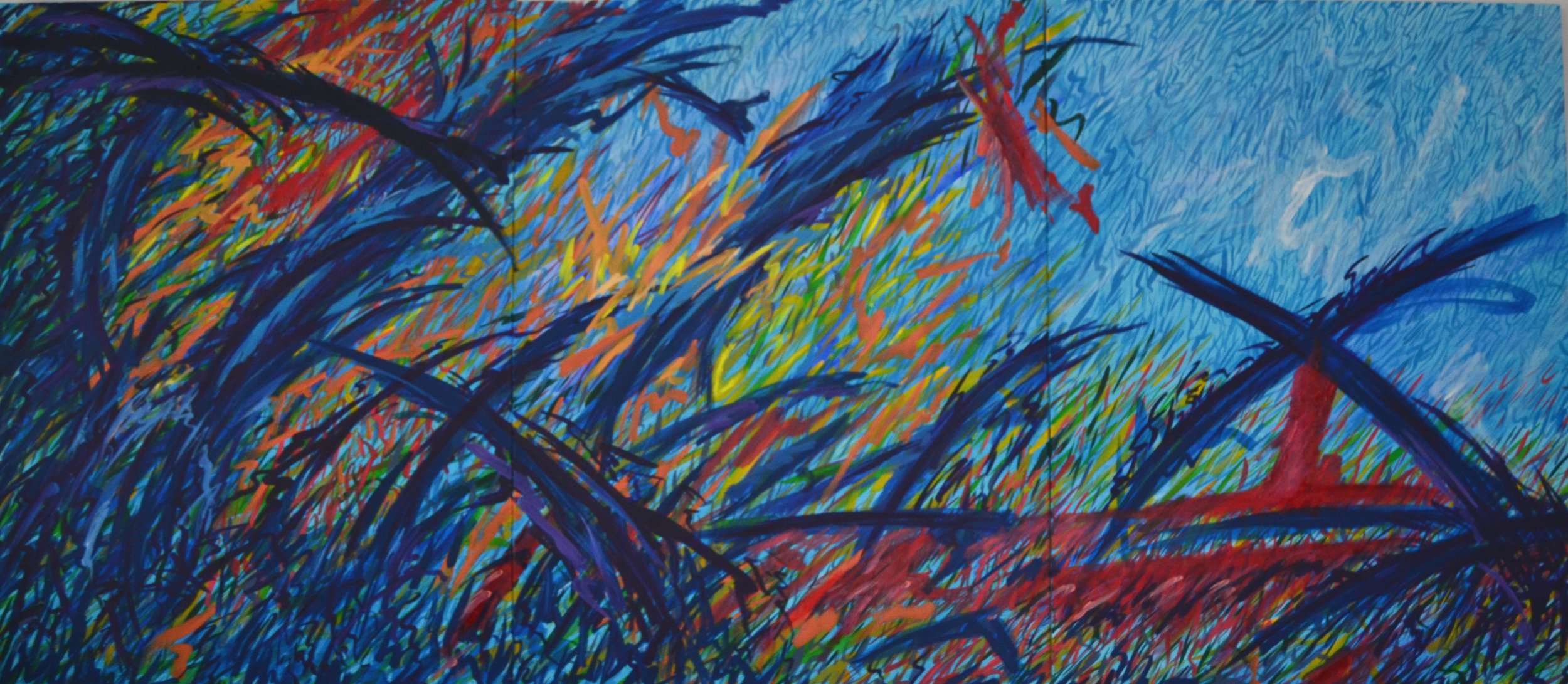 FLASHBACK 2020 ACRYLIC ON CANVAS 116 X 267 CM
