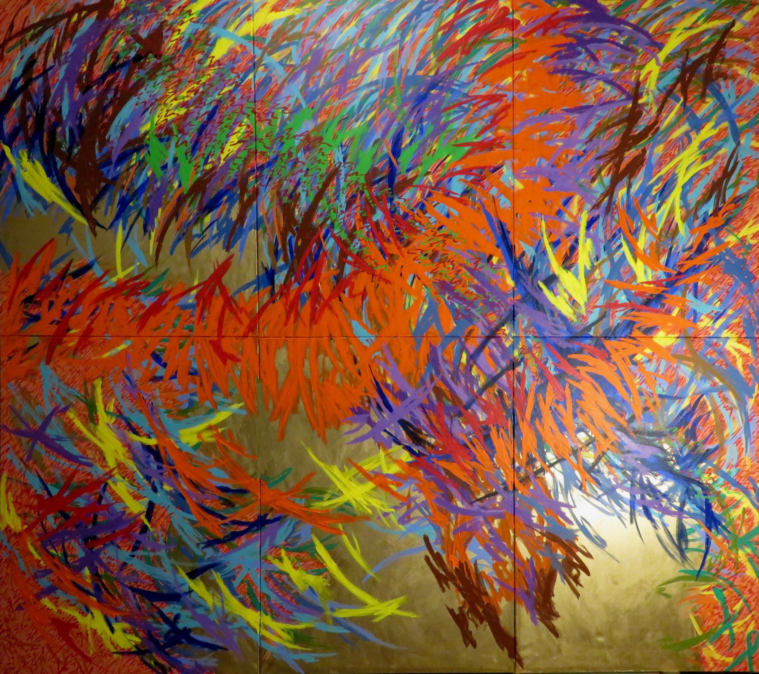 PHOENIX KILLING PAST 2025 ACRYLIC ON CANVAS 232 X 267