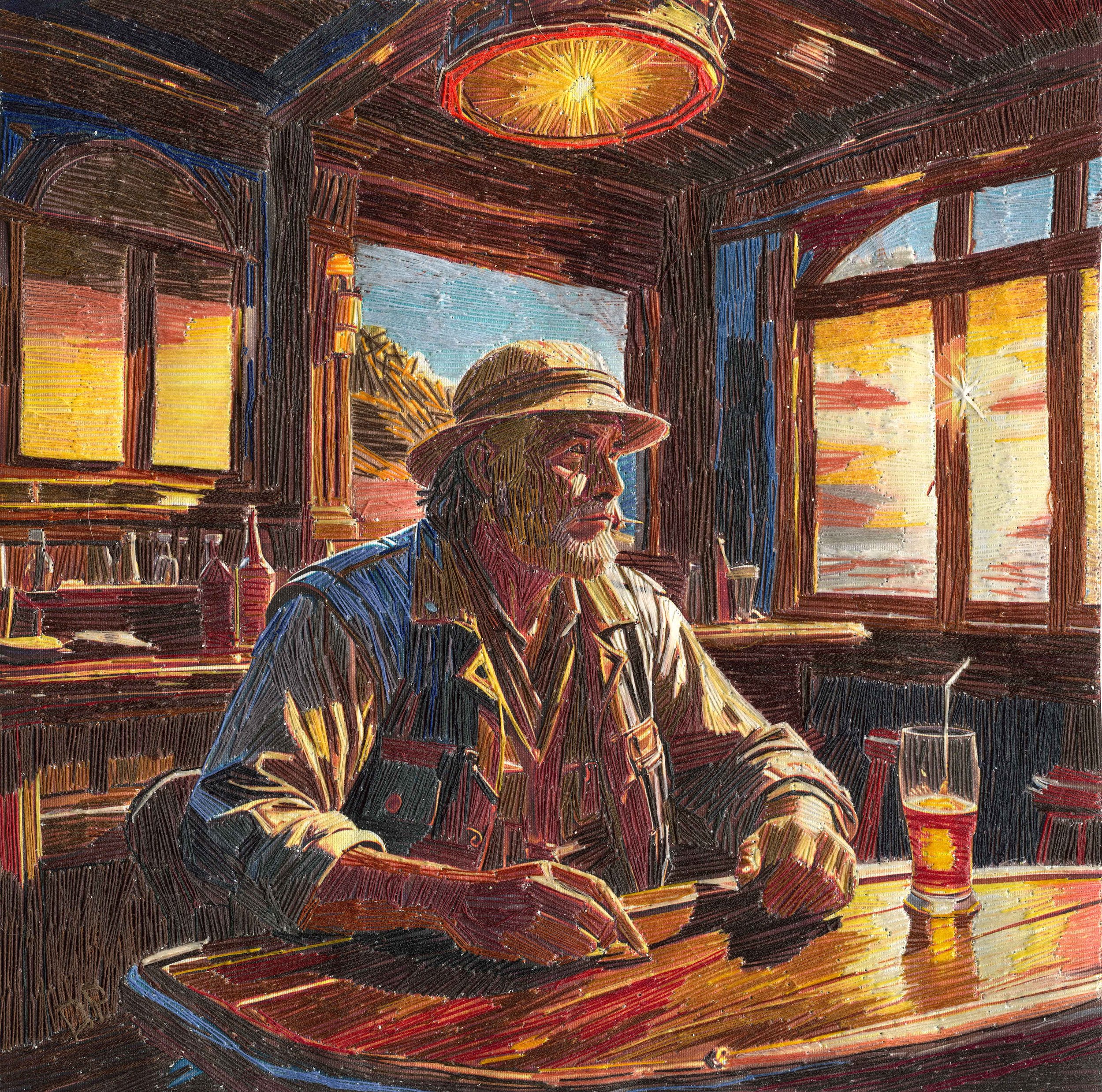 Fisherman at the Bar  20/25 43.18x43.18 Embroidery