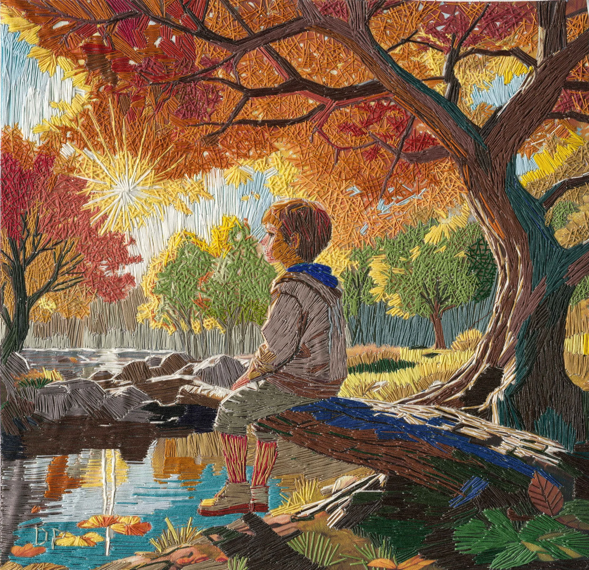 2025 Listening Tree 40.64x40.64 Embroidery