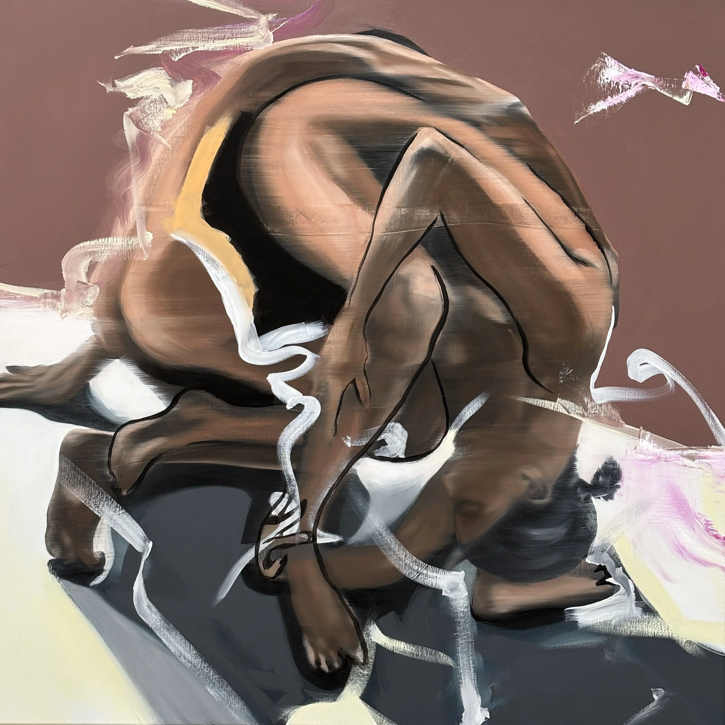 Keep Acting, 2025. Oil on Linencanvas, 100x100 cm.