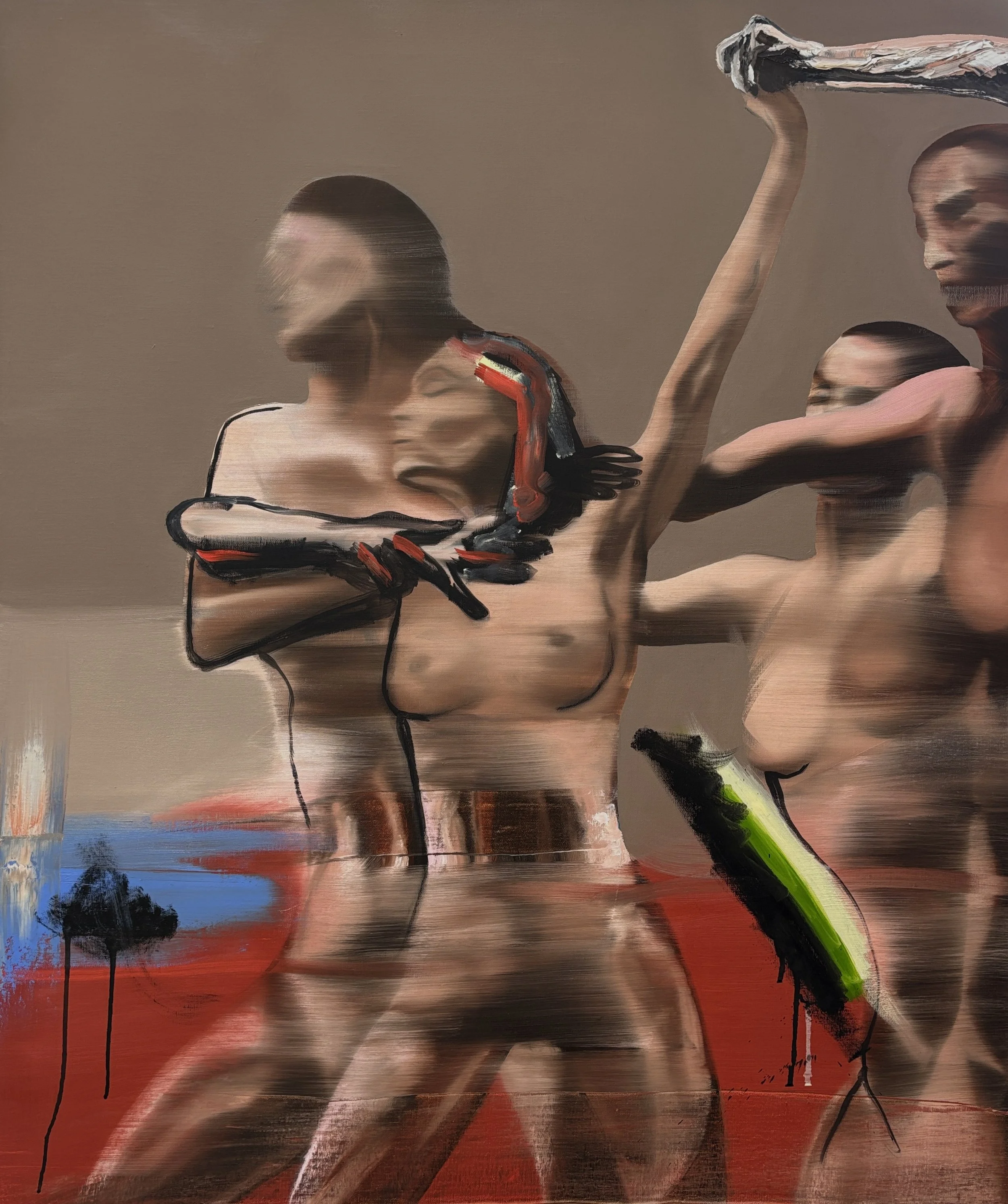 God's Hand, 2025. Acryl &amp; Oil on Canvas, 120x100 cm.