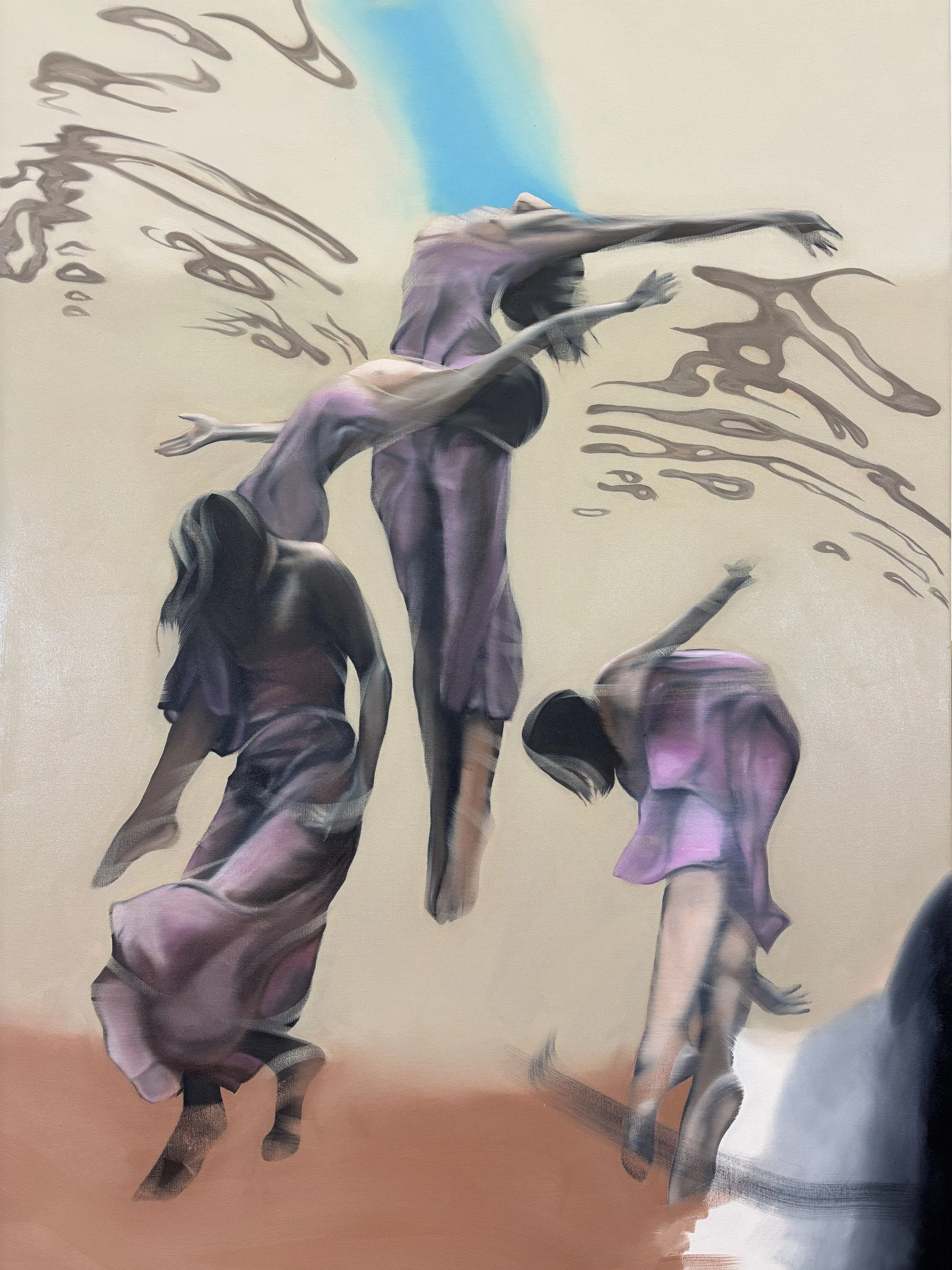 Floating Sacrifices, 2025. Oil on Canvas, 140x100 cm.