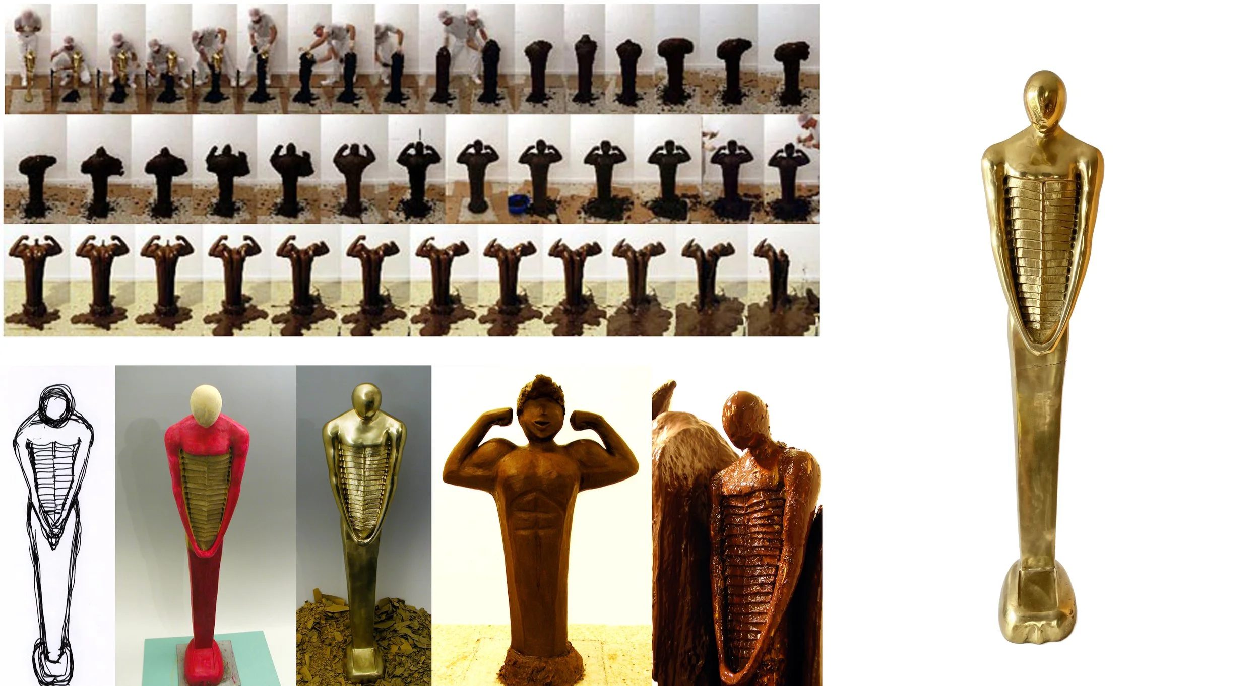 Journey to Inner self, 2005, Bronze, H 85 x W 18 x D 18 cm