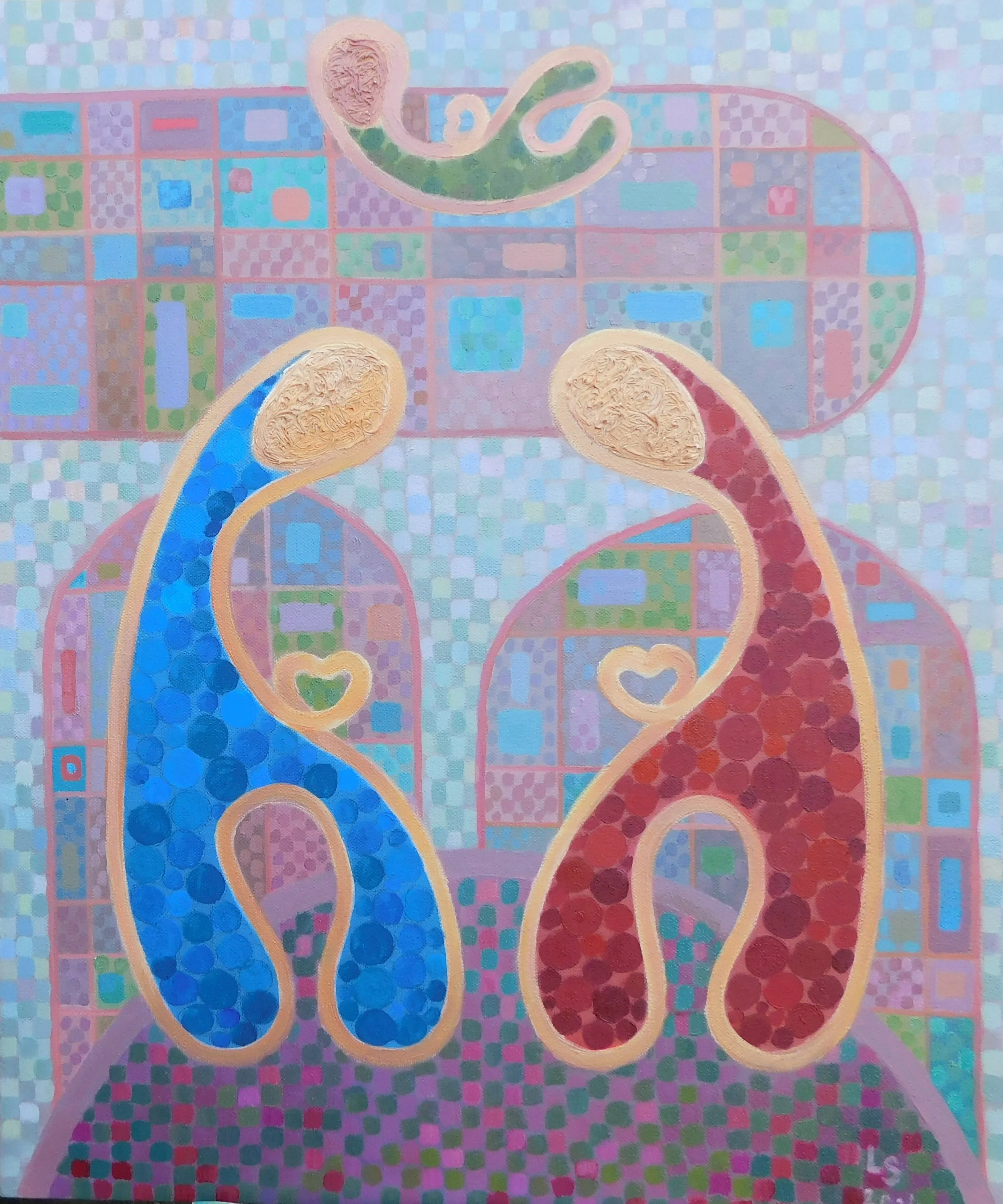 Echos Of Becoming, 2022.Oil on canvas, 61 x 51 cm.