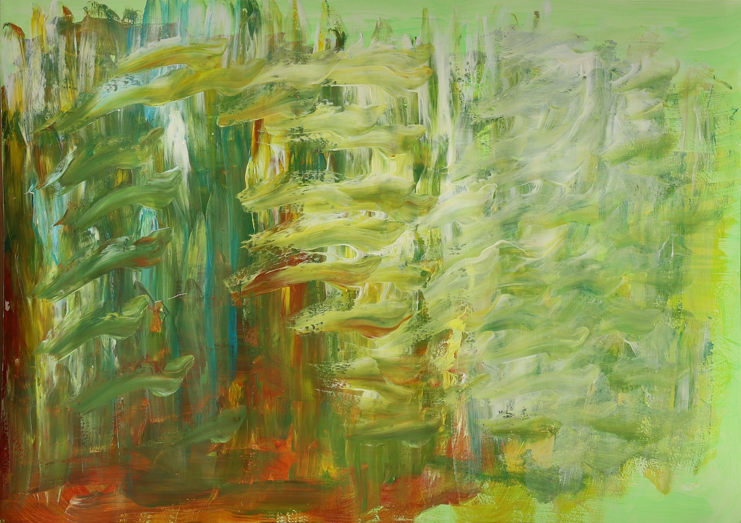 Angel power, 2022. Acrylic on paper. 64x44 cm.