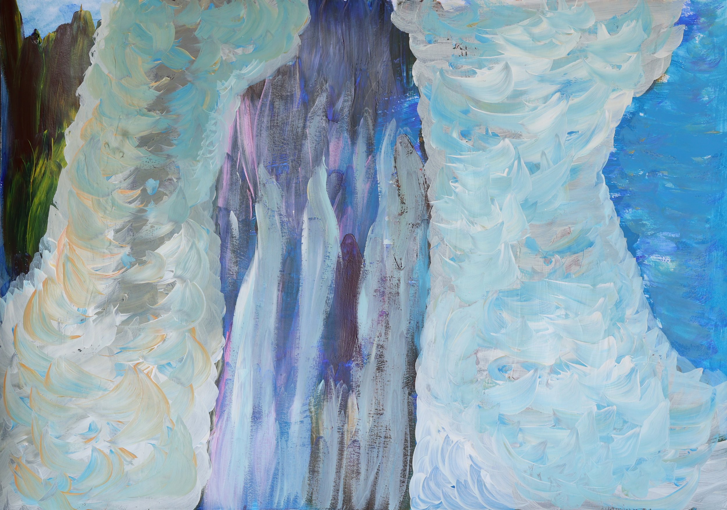 Together for life, 2025. Acrylic on paper, 64x44 cm.