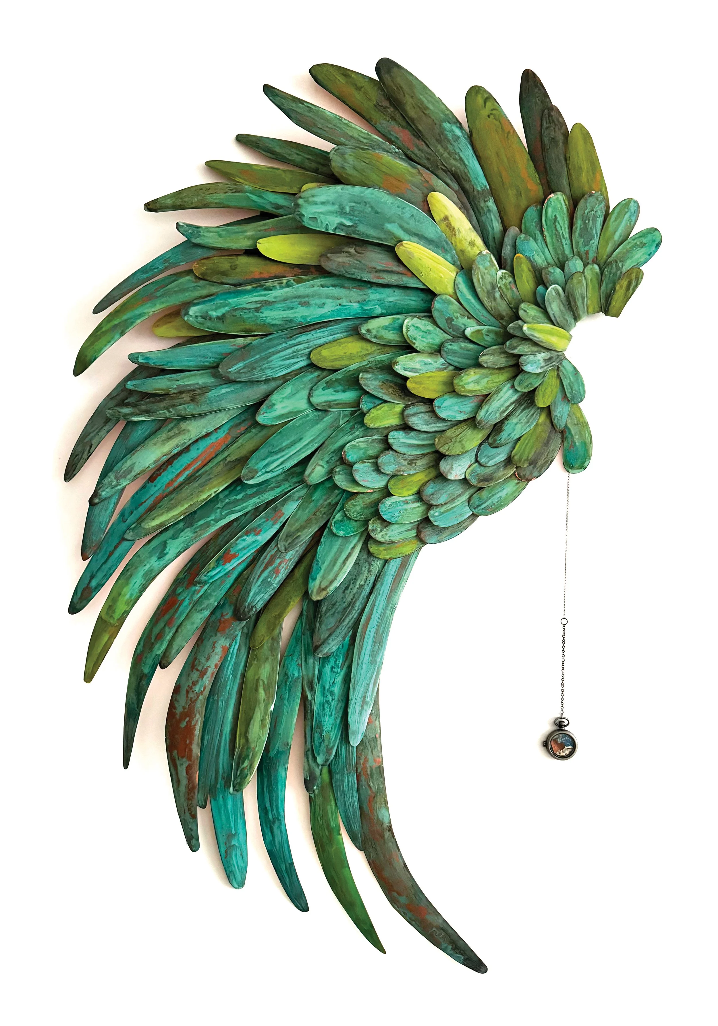 Heirloom #12 - International Languages, 2023. Copper and mixed media, 145 x 110 x 8 cm.