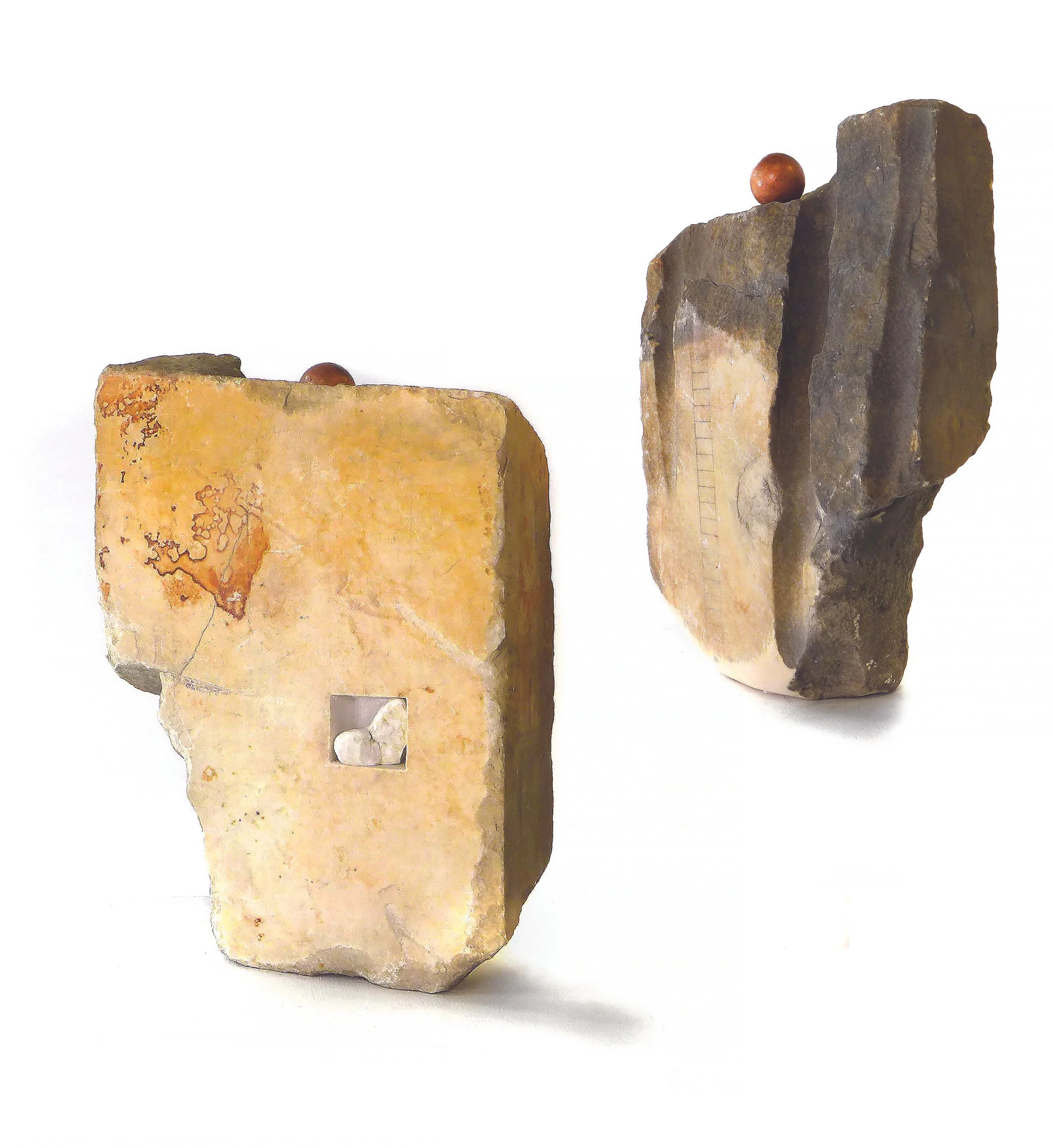 If these walls could talk, 2021. Vermont Danby marble, 30 x 38 x 13 cm.