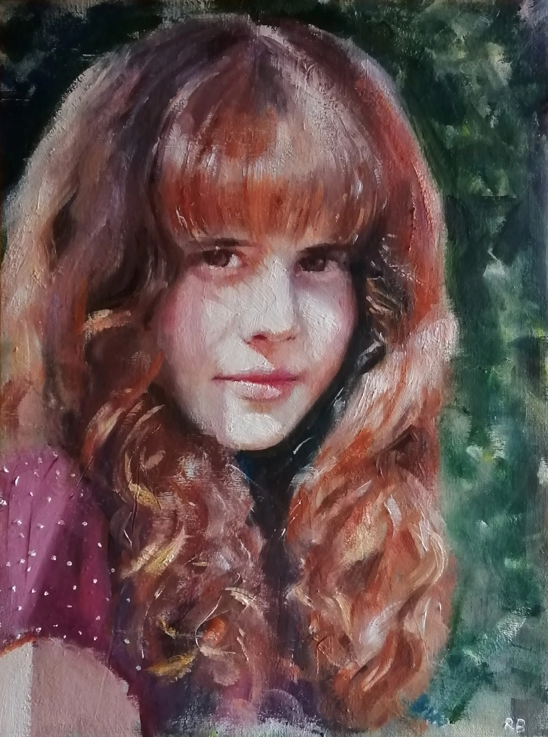 Great hair, 2025. Oil on board  30 x 40 cm