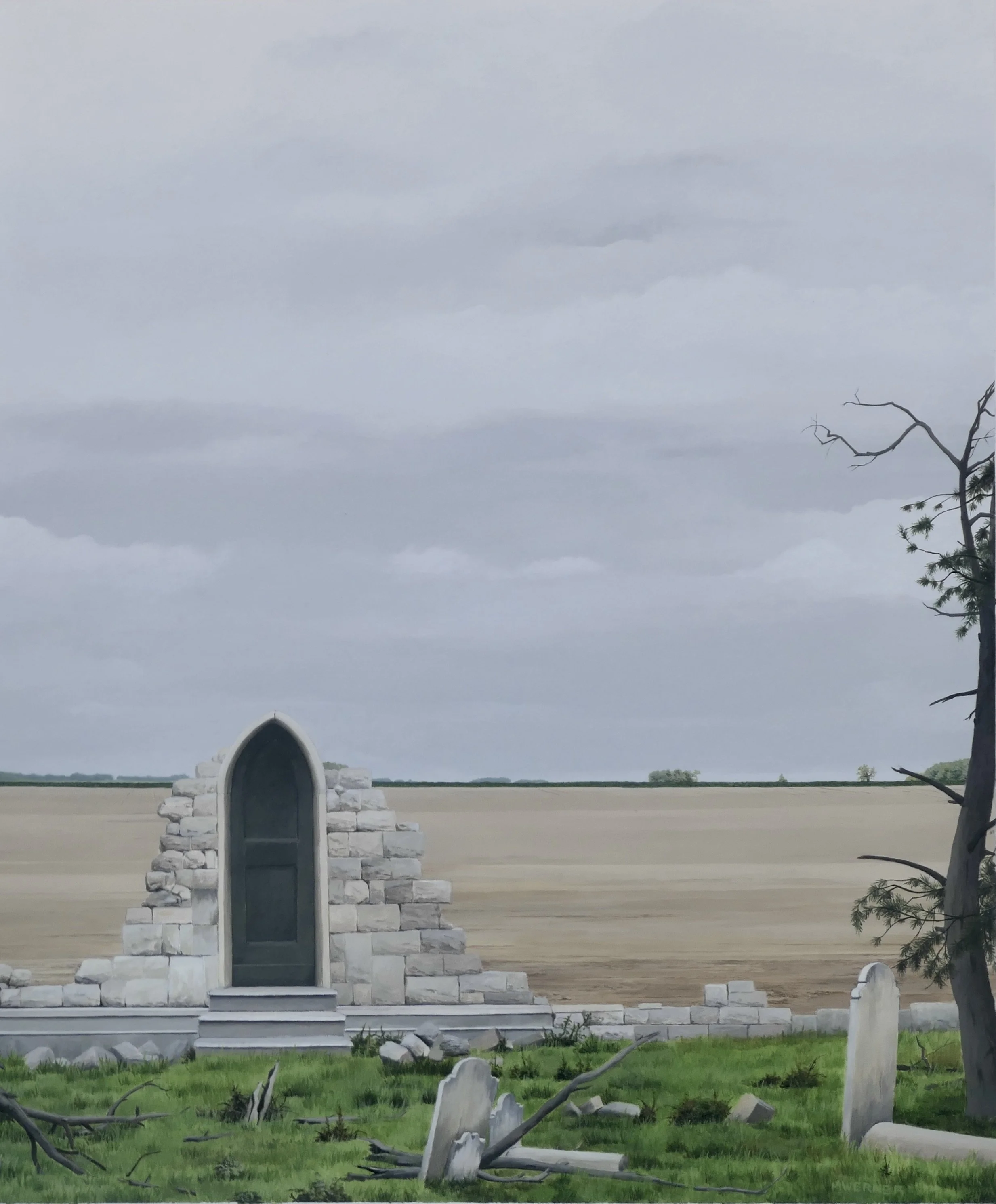 " The Secret Door", 2023, Acrylic on canvas. 68,5cm X 84 cm