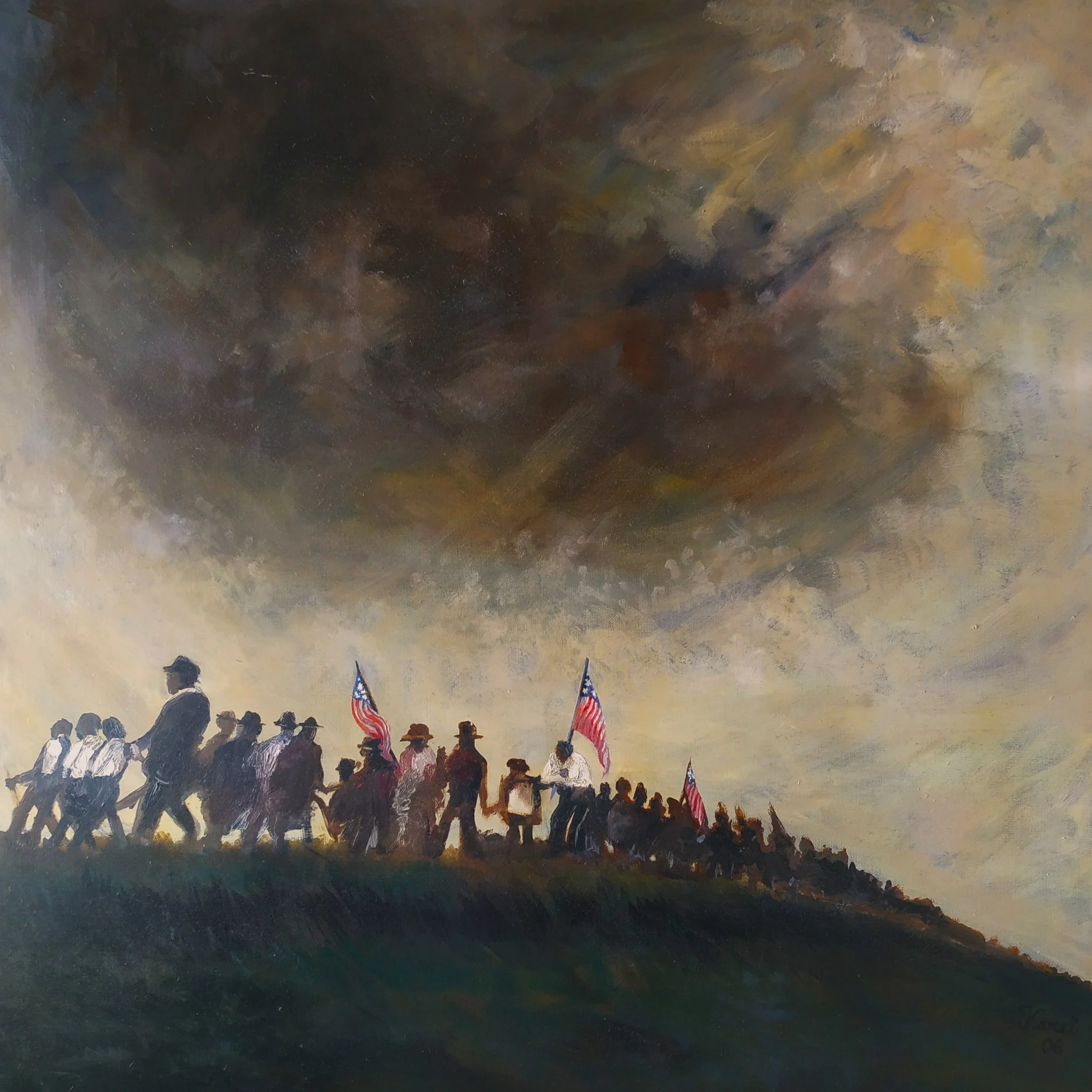 The March, 2007. Oil on canvas, 120 x 120 cm.