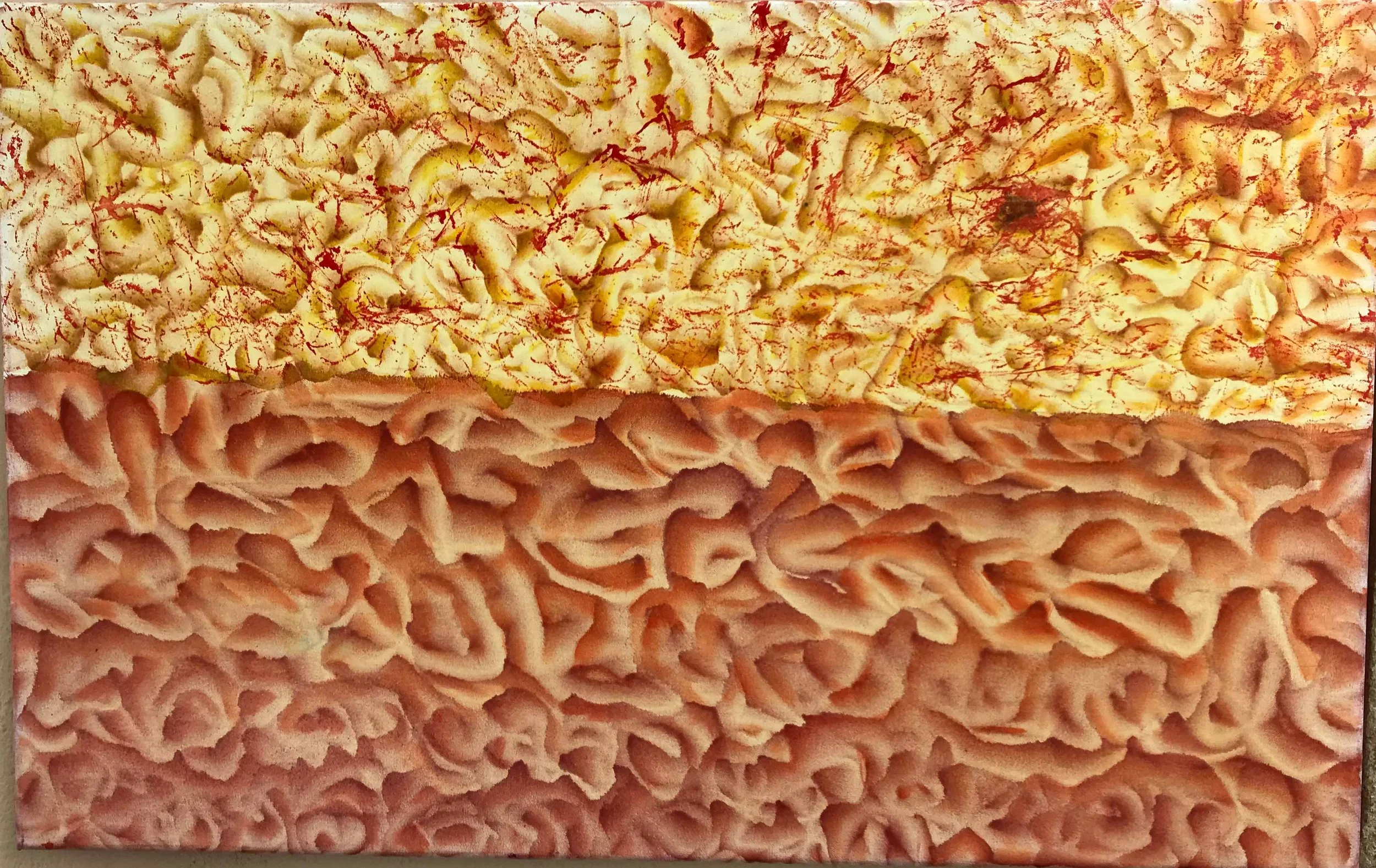 Twirlwind, 2019, Venetian enamel oil painting on canvas, 62 x 99 cm