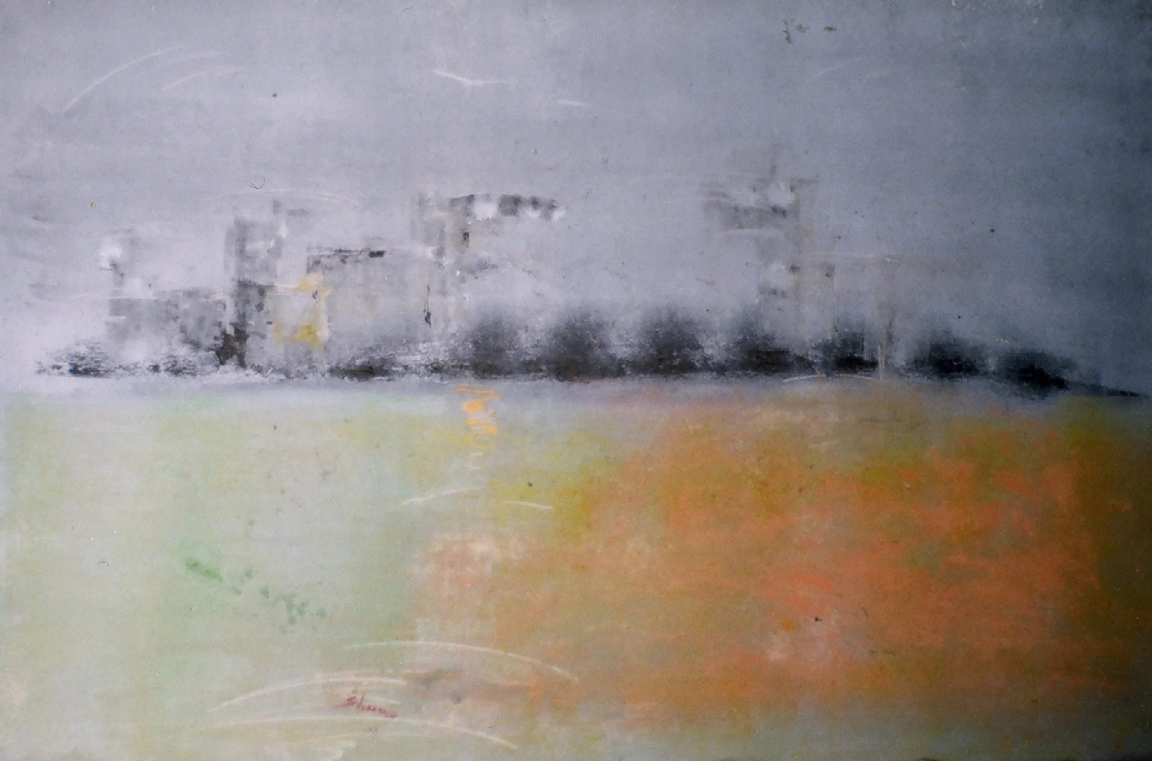 Terre Promesse, 2005  acrilic, ground from Brasil, on canvass cm. 100x150 frl  cm