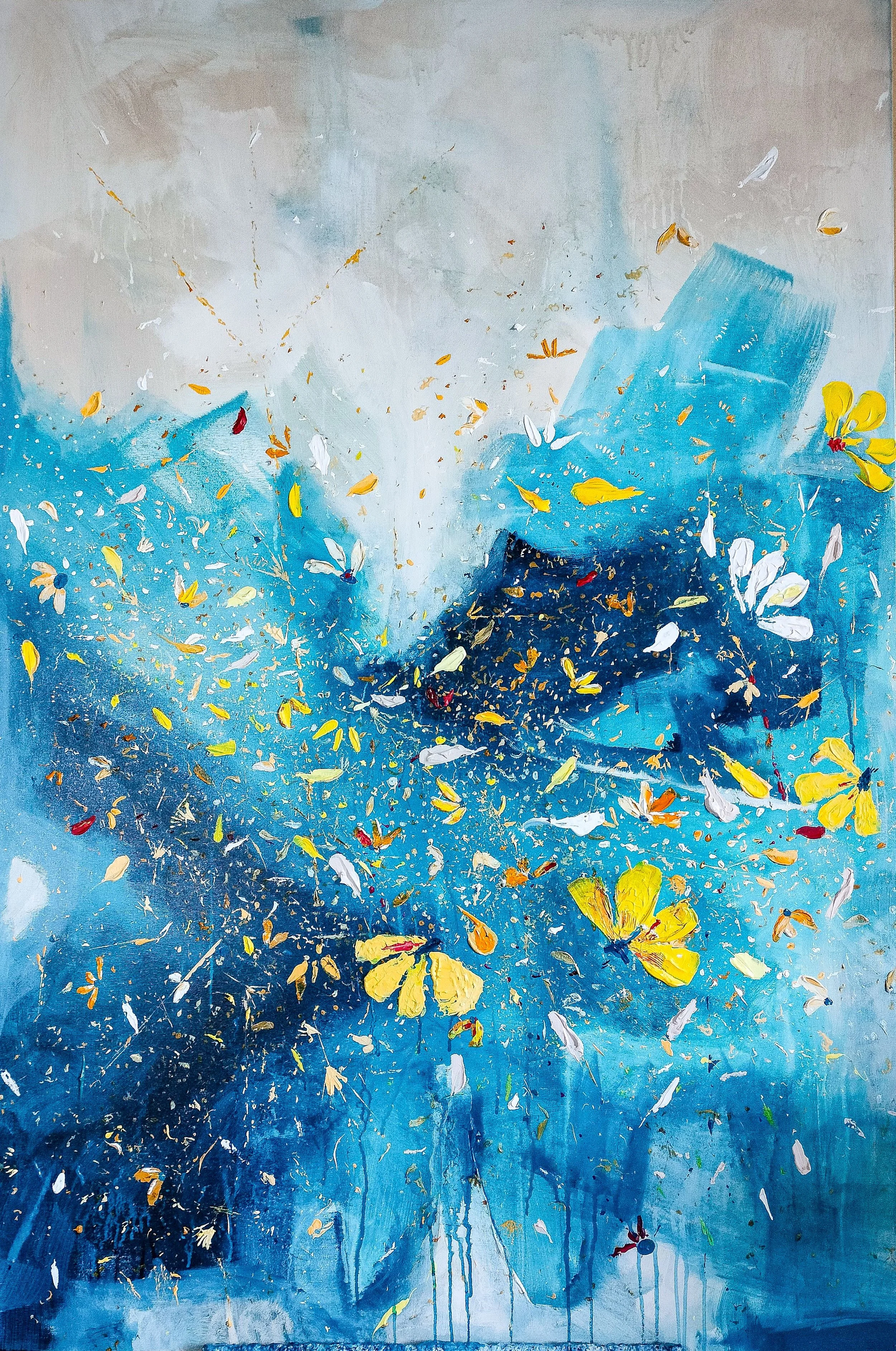 Yellow Garde, 2024, acrylic on canvas 150x100 cm