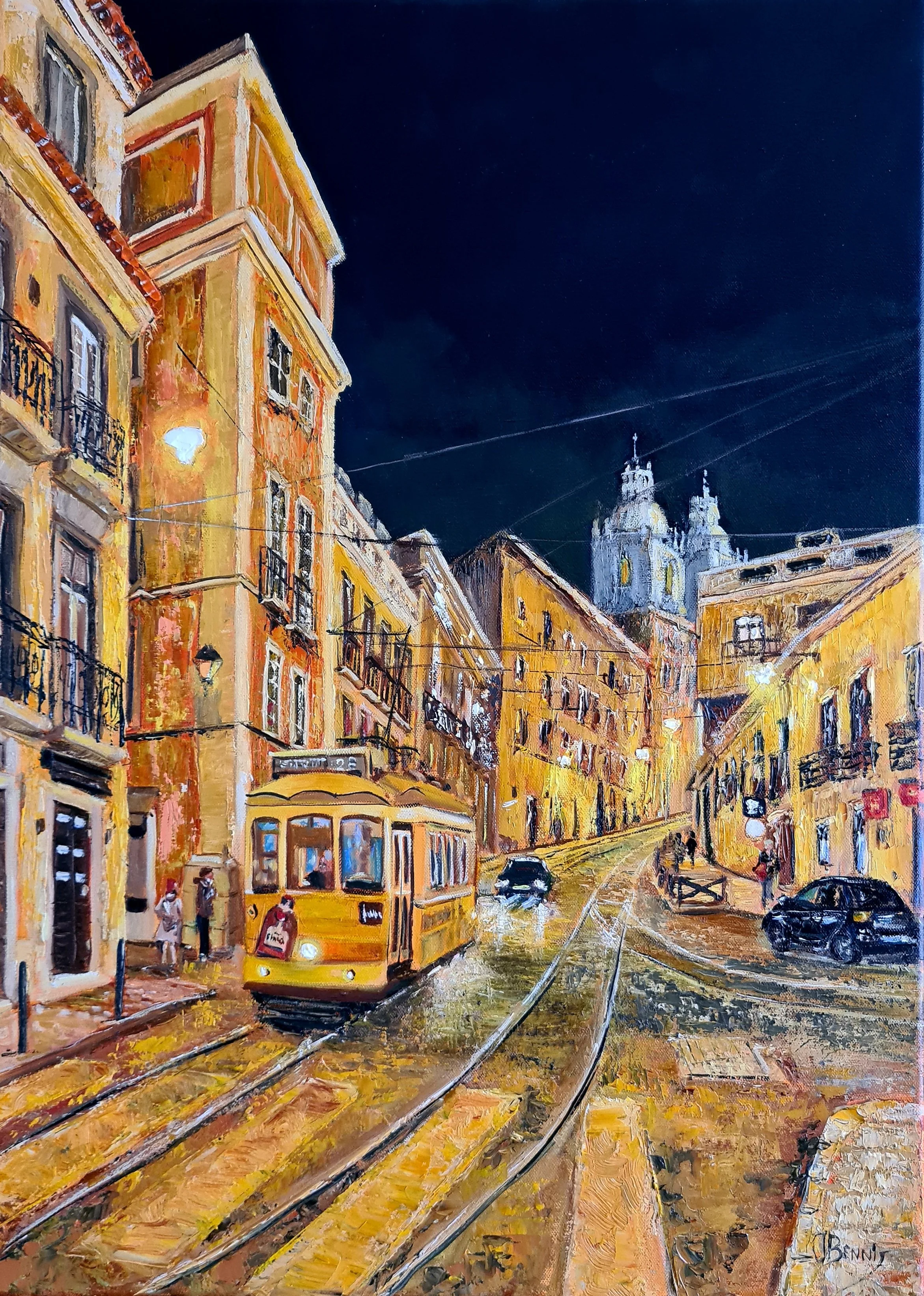 Lissabon, 2024, Oil on canvas, 70 x 50 cm.