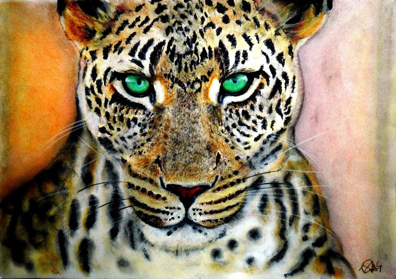 Sei bereit, 2014, pastel on paper,40x60