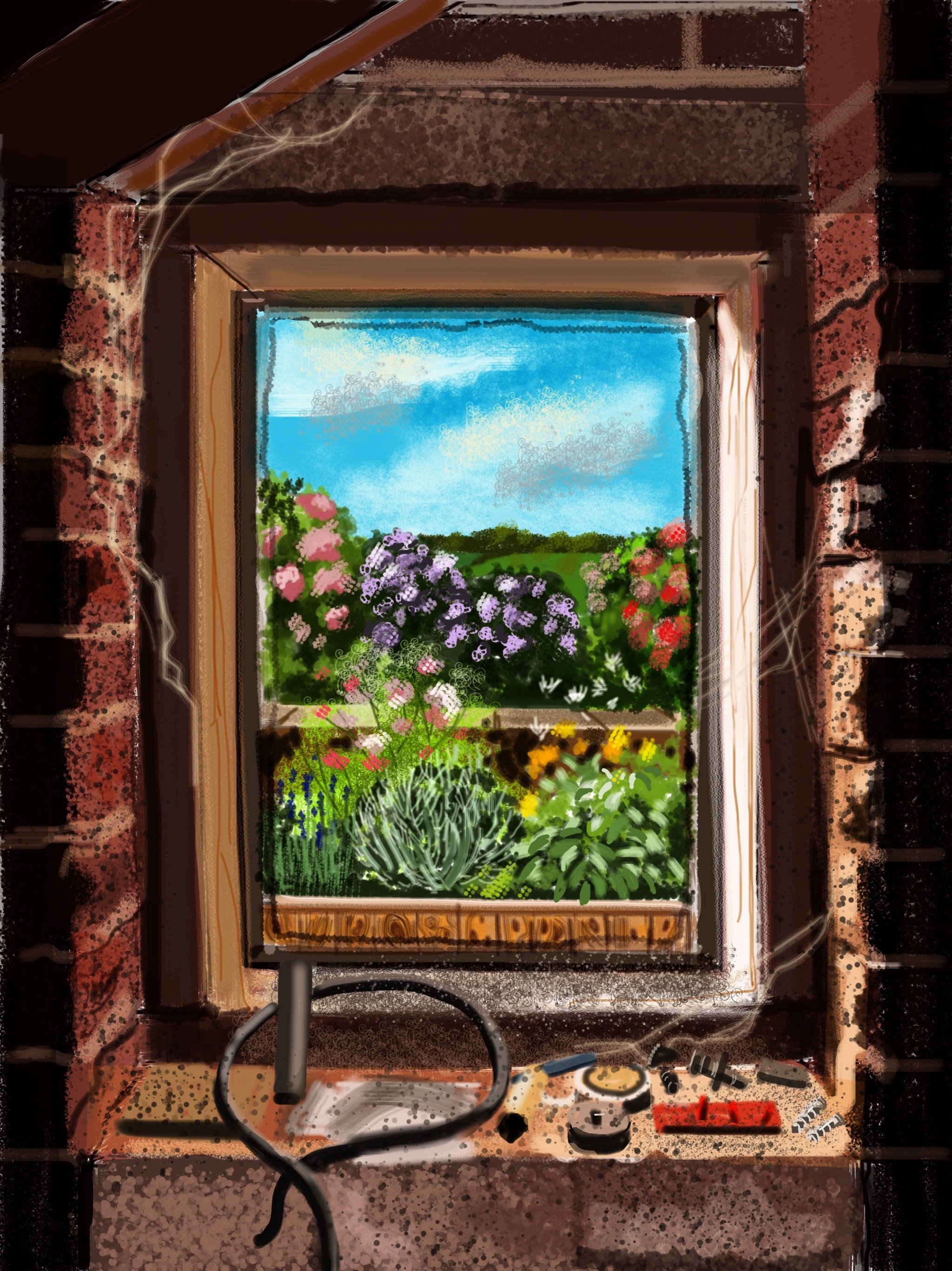 View from the Boiler House. 2025. Digital Print. A/3 29.7x42cm.