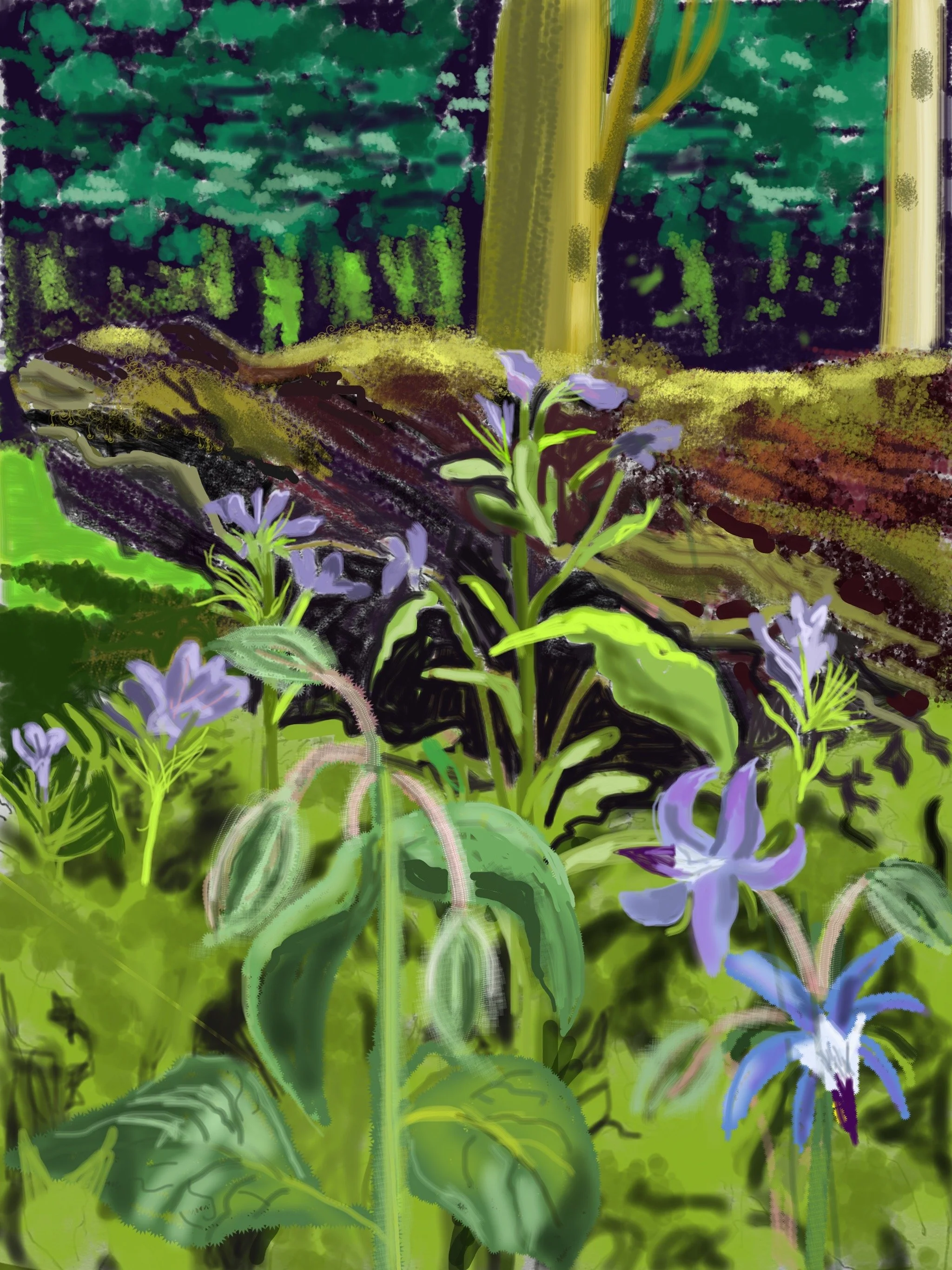 Vertical Flowers Alive, Horizontal Tree Dead. 2025. Digital Print. A/3. 29.7x42cm.