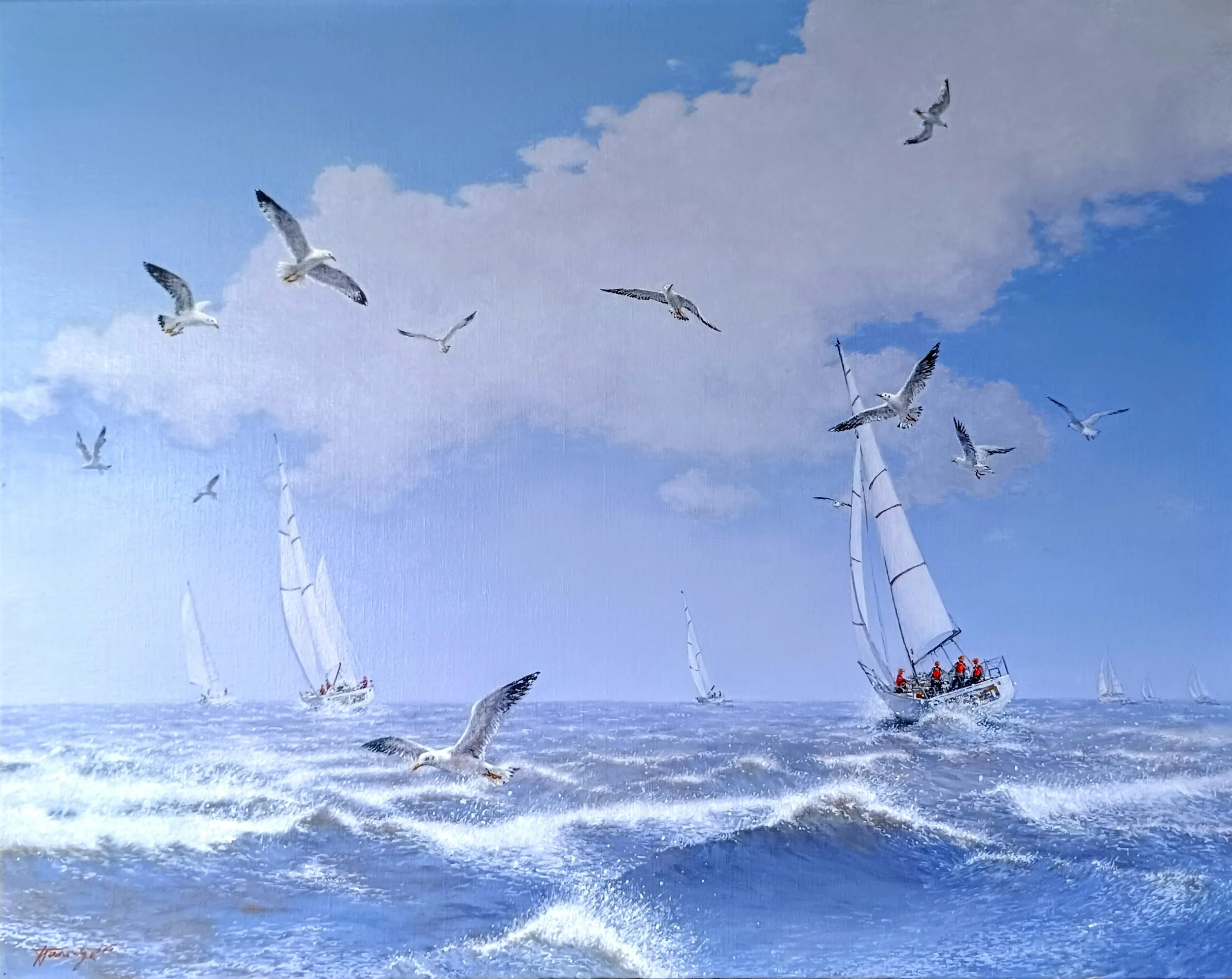 2025.Regatta. 75x95cm            oil on linen.